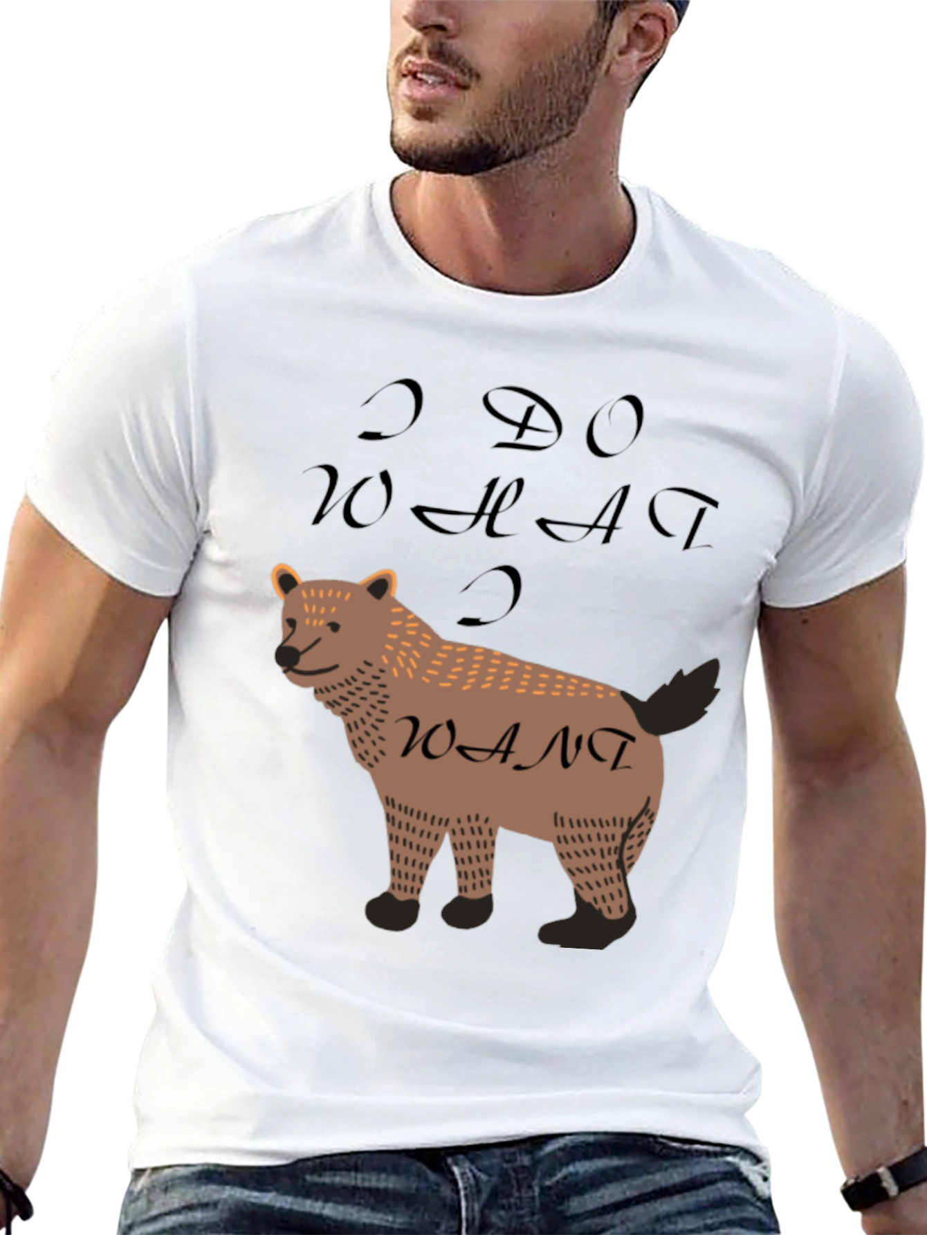 I Do What I Want Bear Graphic Tee
