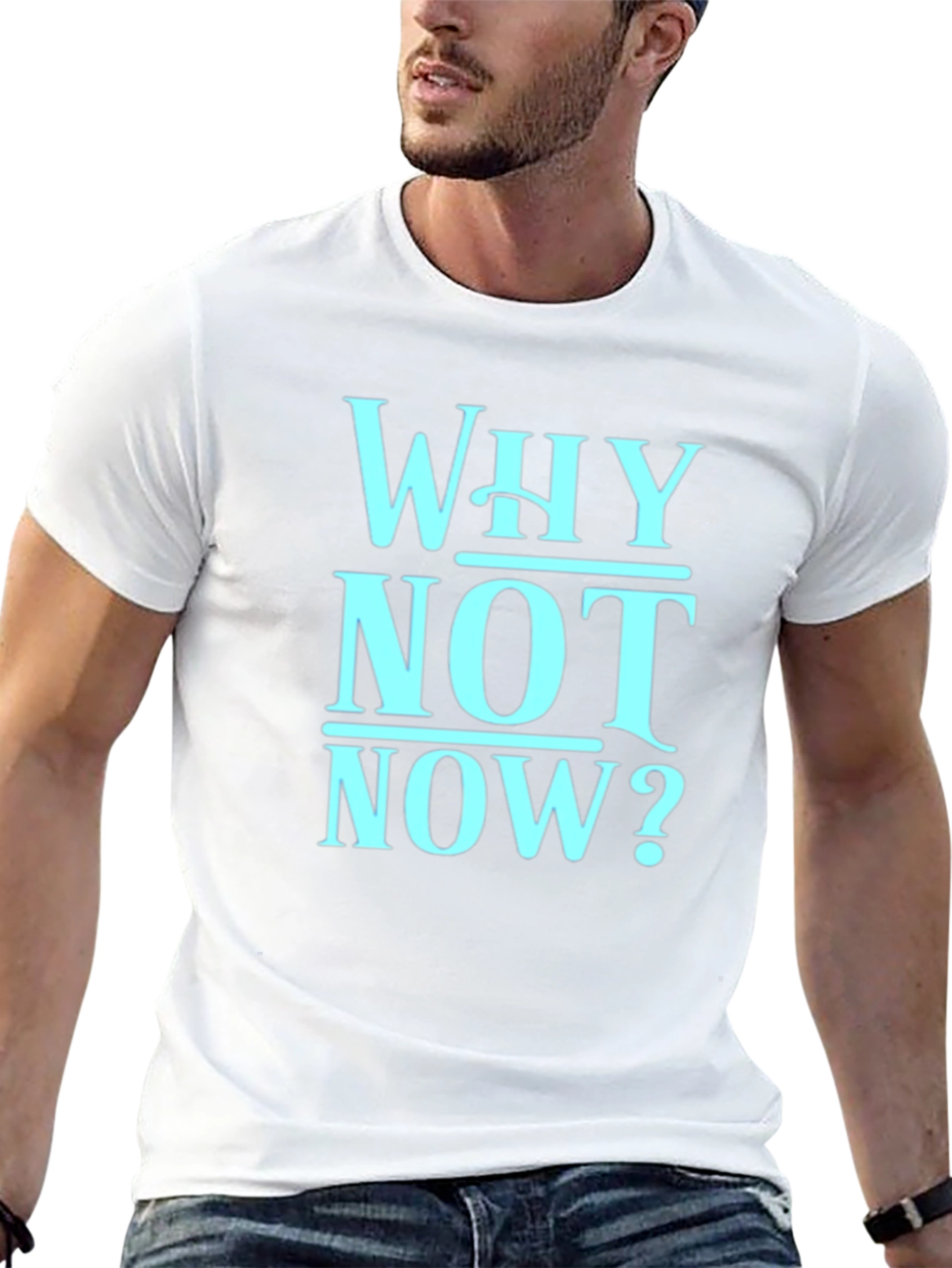 Why Not Now? Graphic Tee - Mens Black T-Shirt
