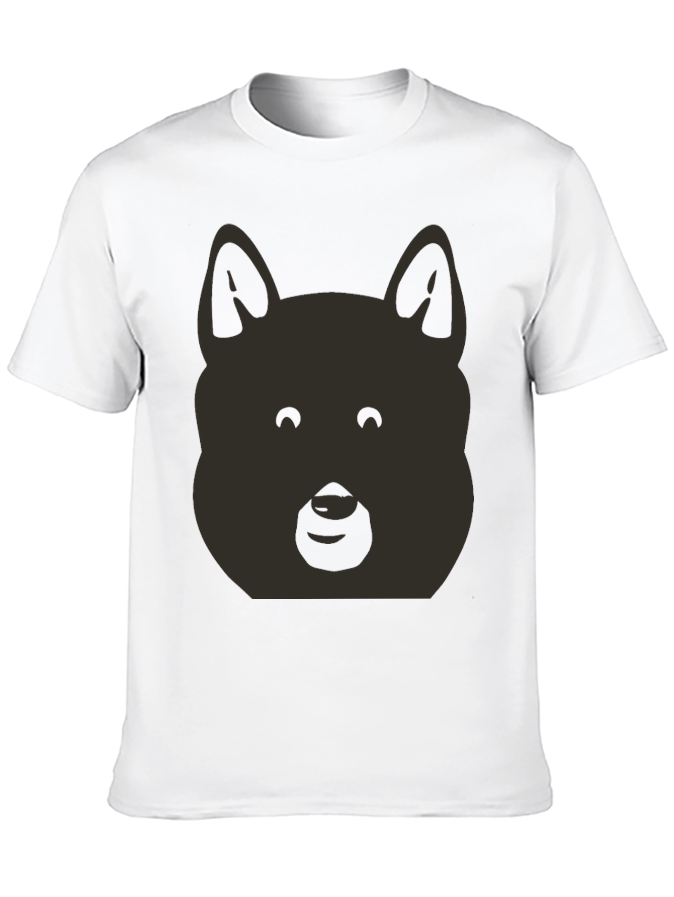 Cute Dog Graphic Black T-Shirt