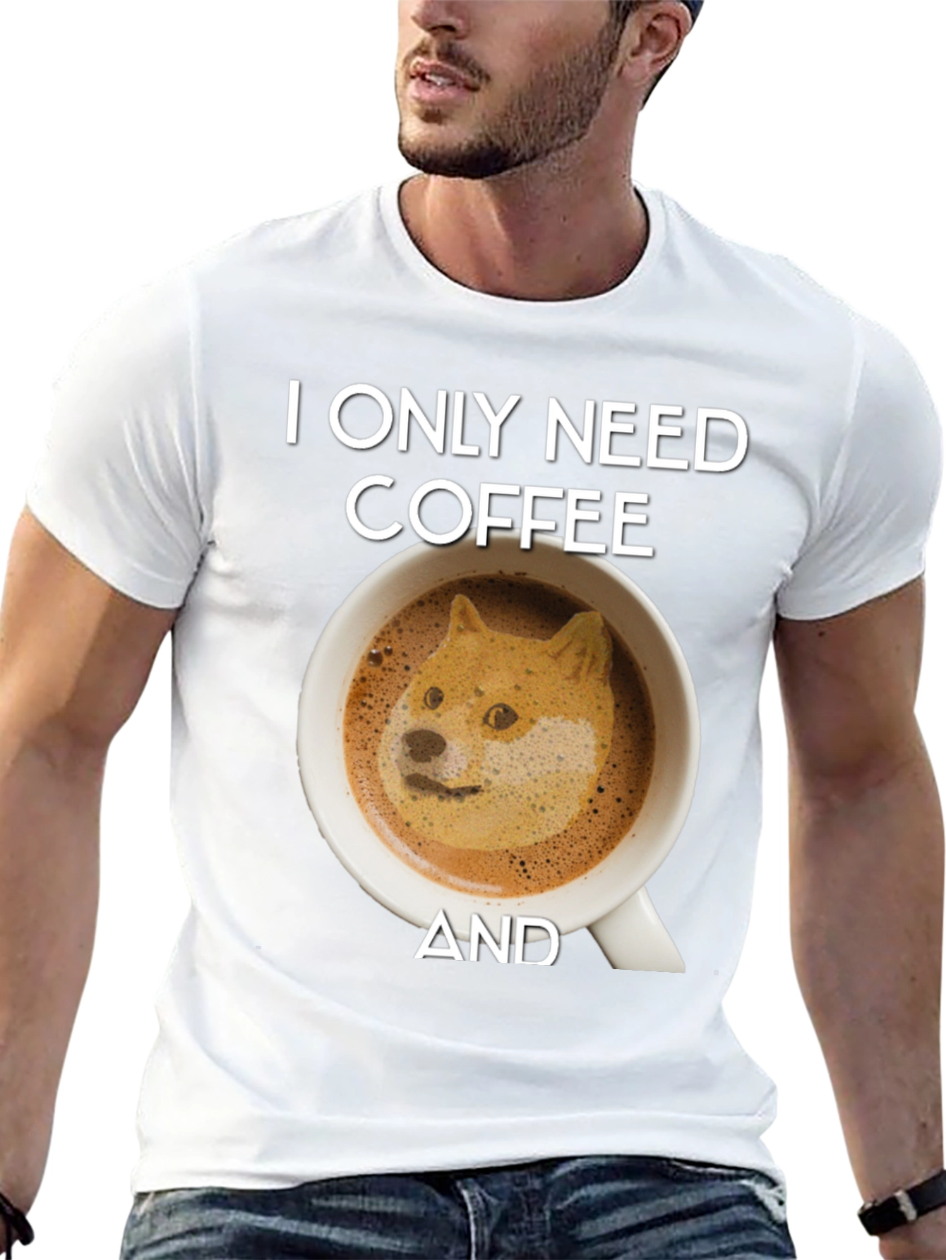 Coffee & Doge T-Shirt - Funny Meme Tee