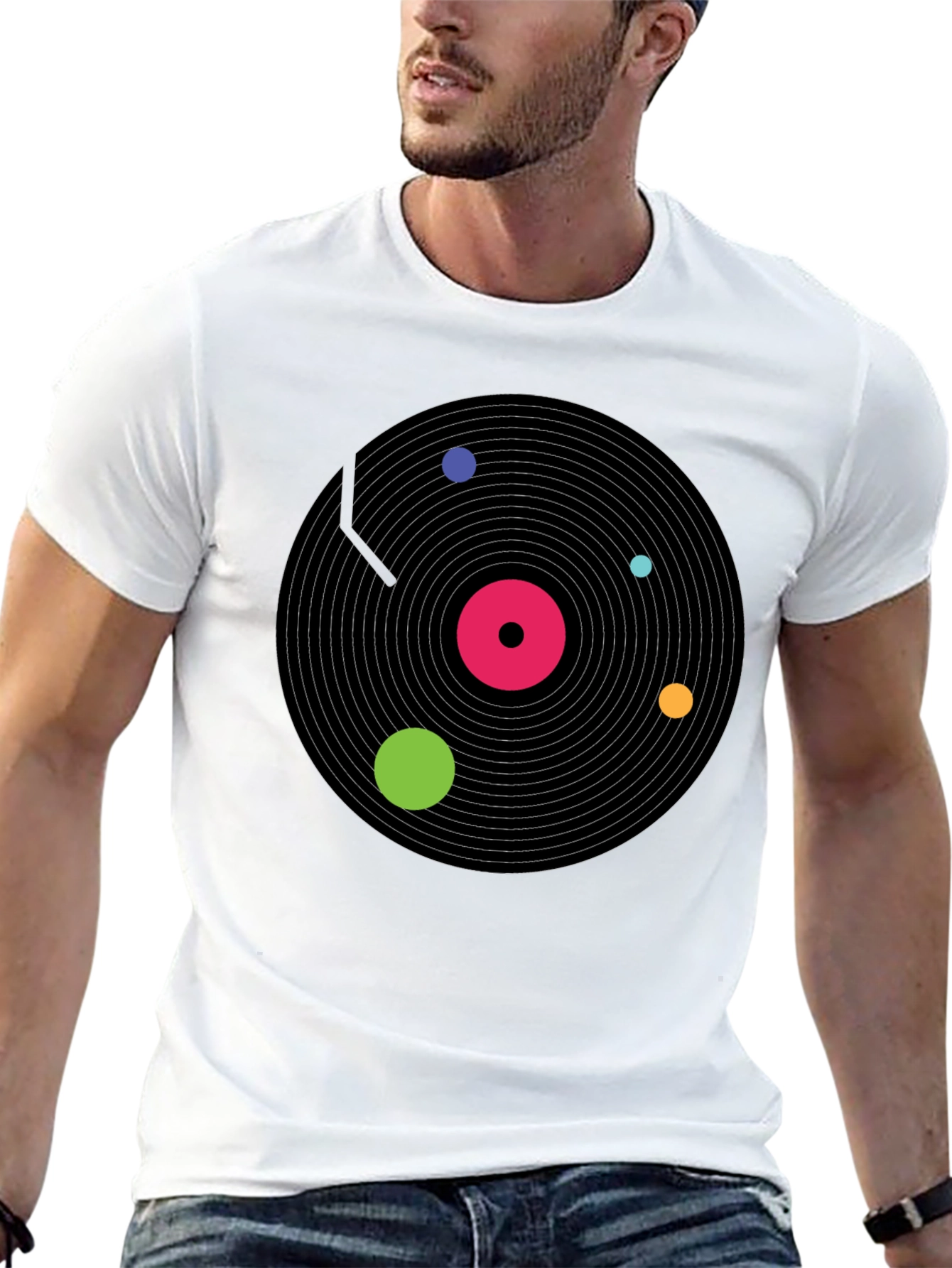 Retro Record Player Graphic T-Shirt
