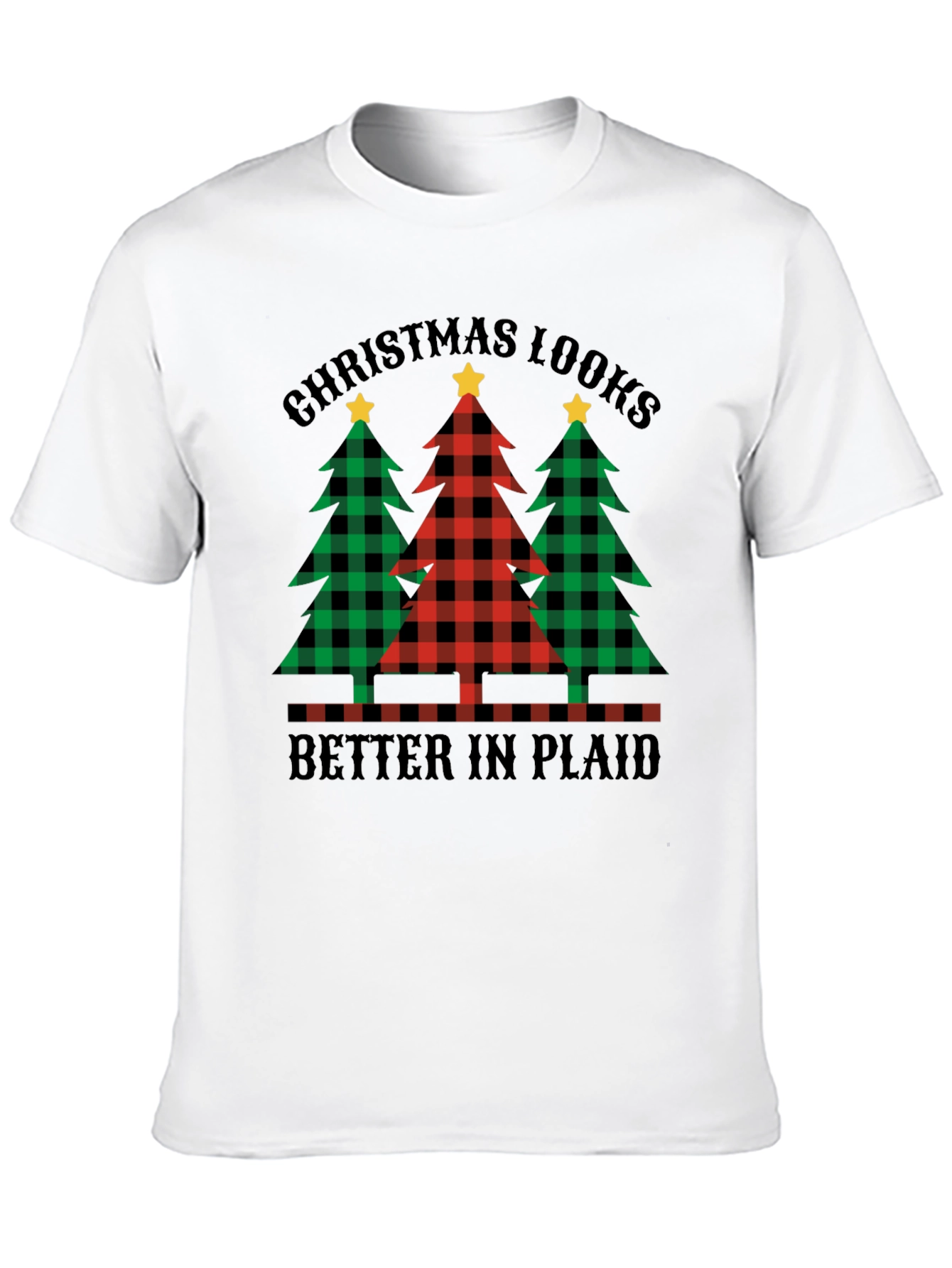 Plaid Christmas Tree T-Shirt