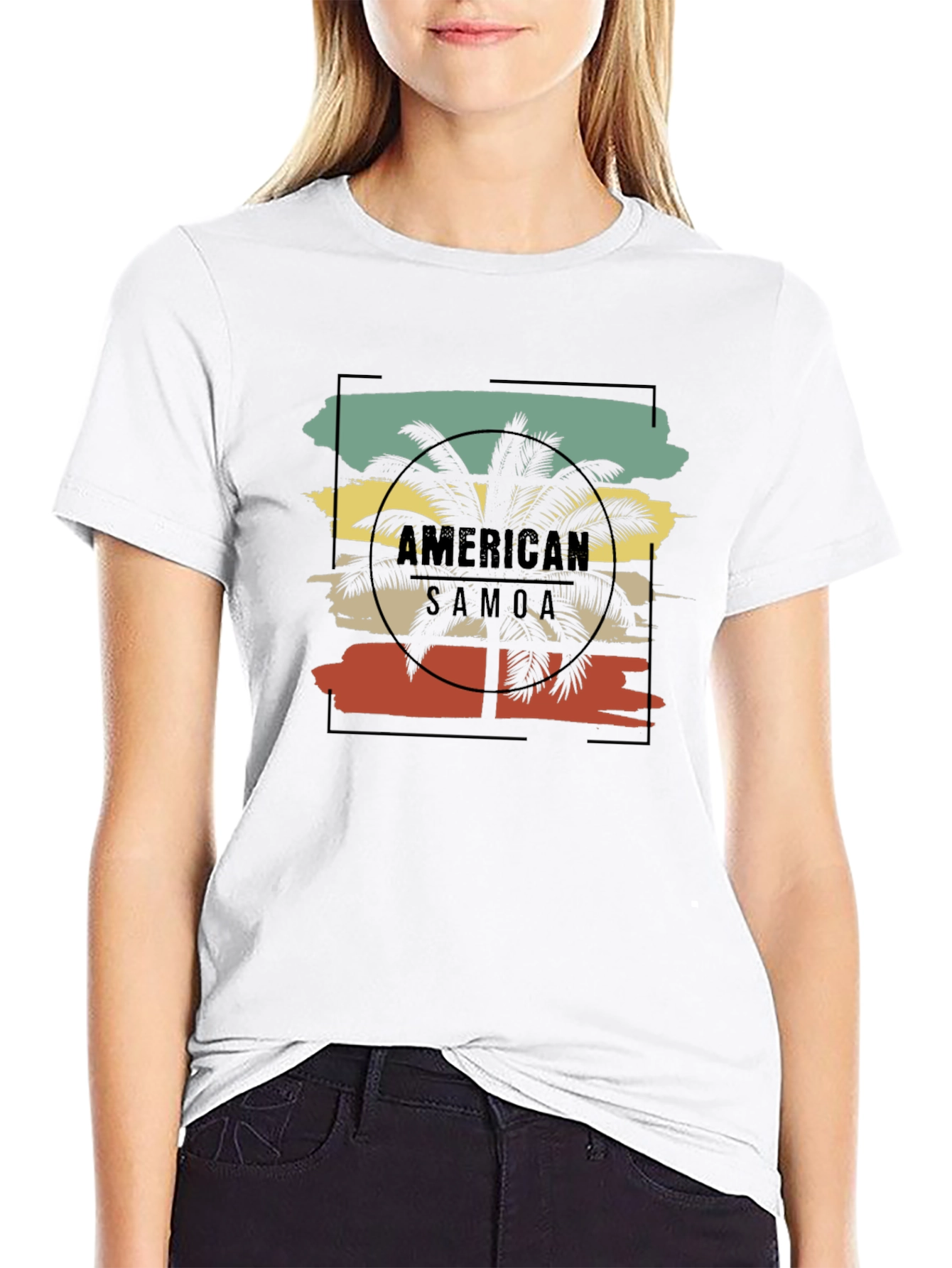 American Samoa Retro Style Graphic T-Shirt