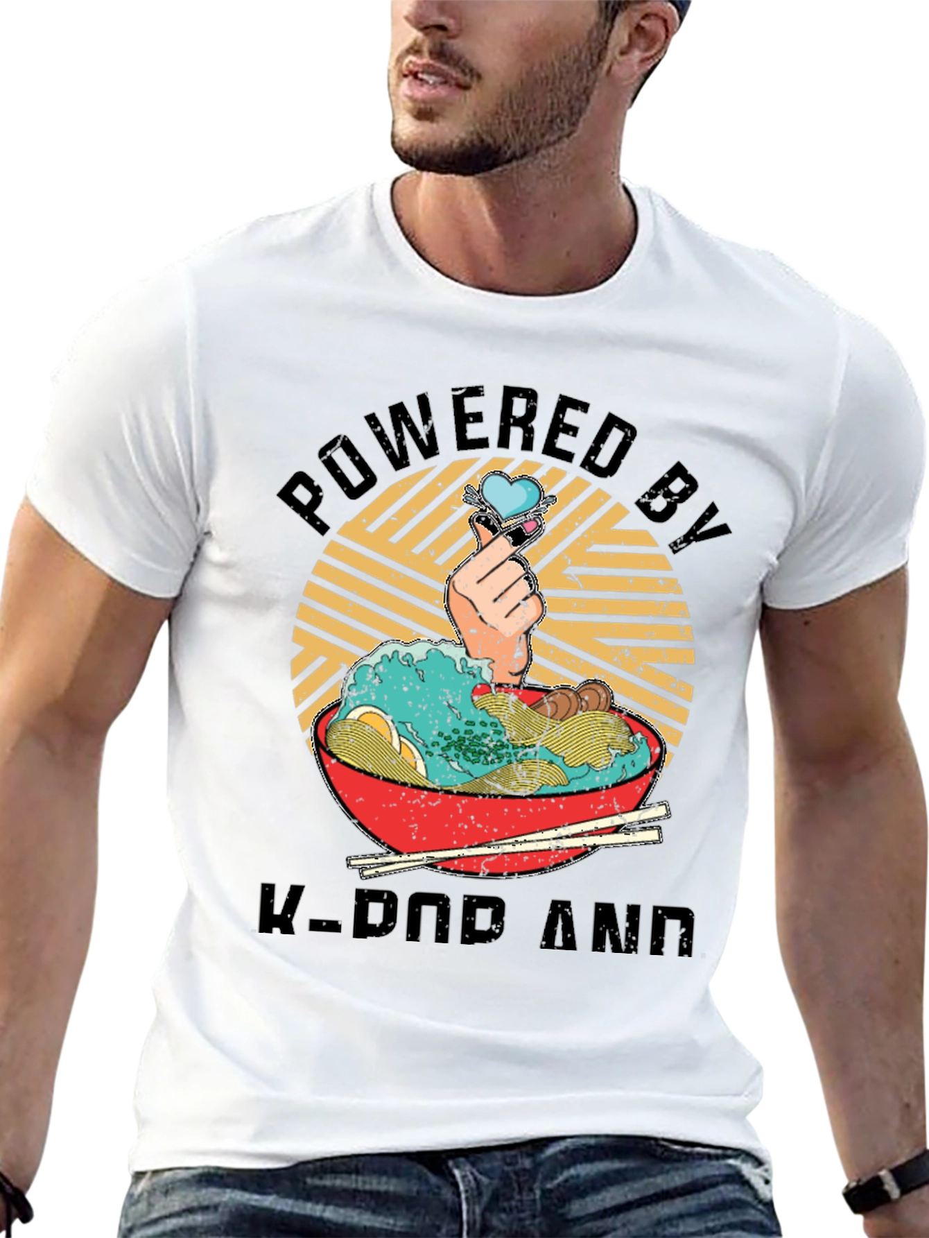 Powered by K-Pop and Ramen T-Shirt