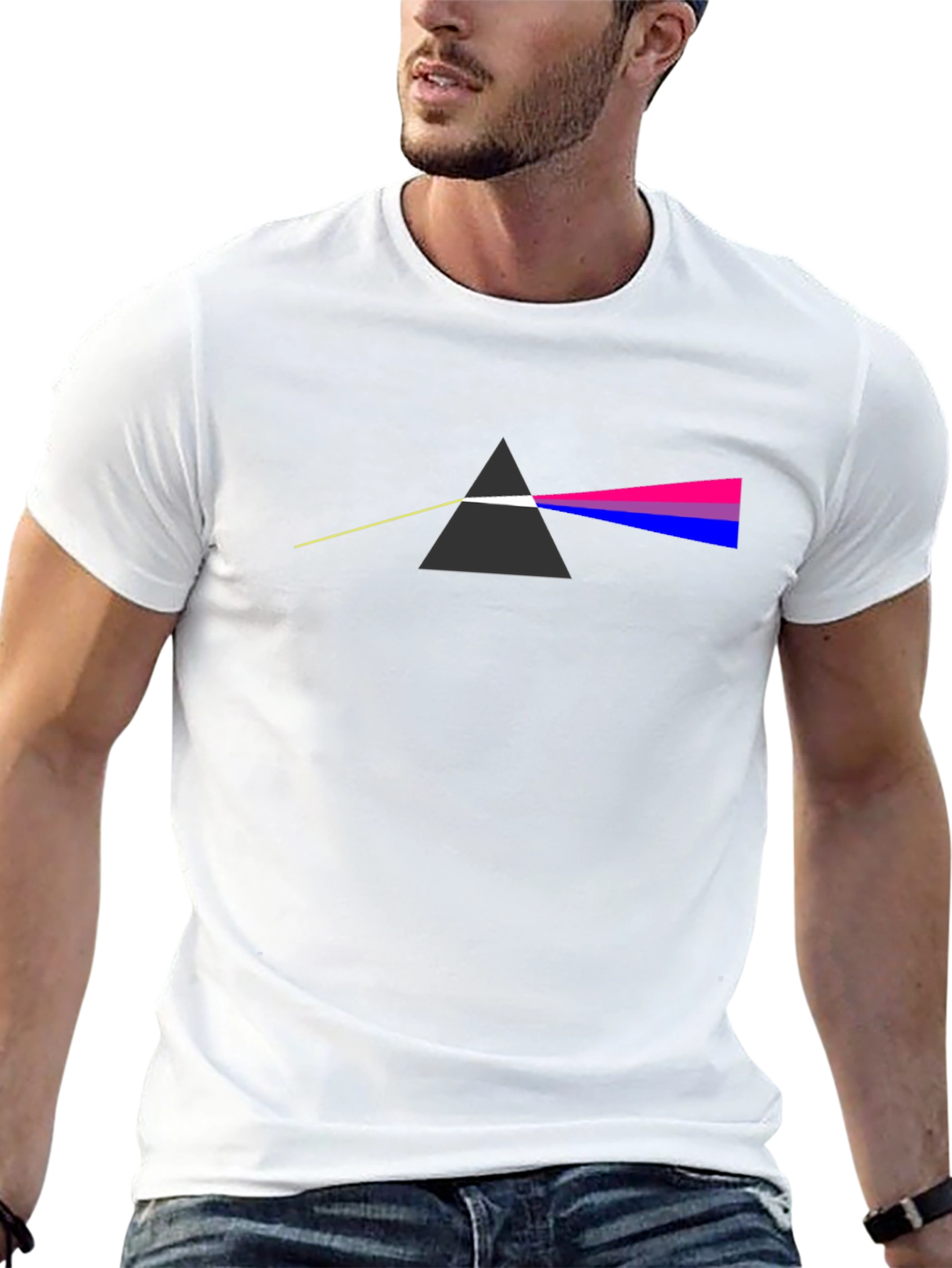 Bisexual Pride Rainbow T-Shirt Dark Side