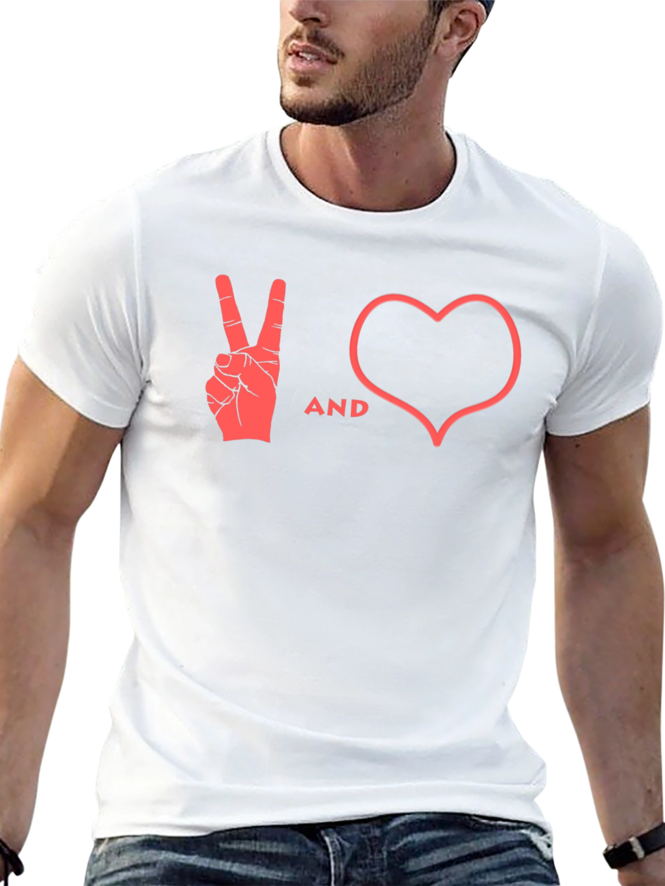 Peace and Love Black T-Shirt