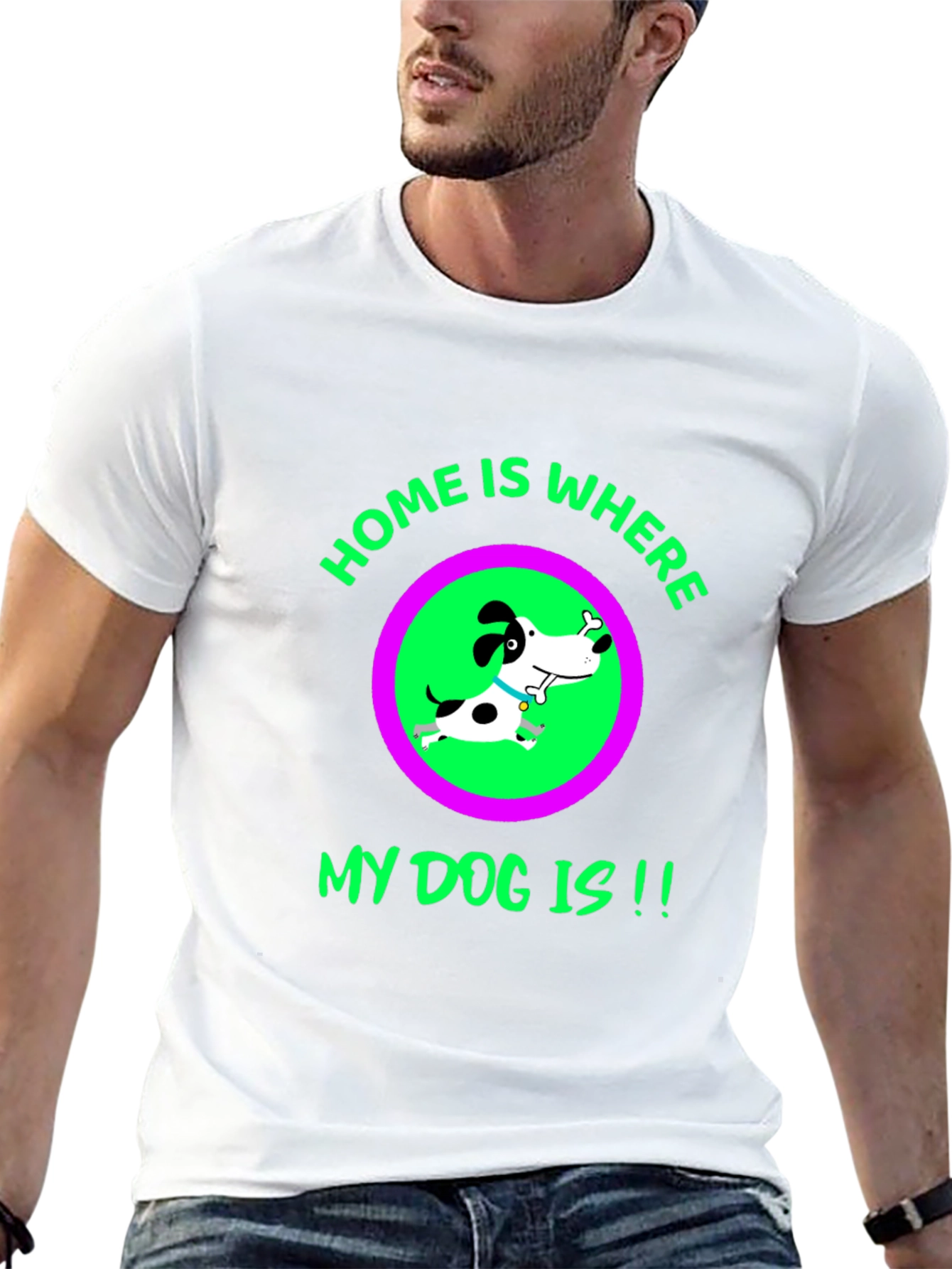 Home Is Where My Dog Is - Black T-Shirt