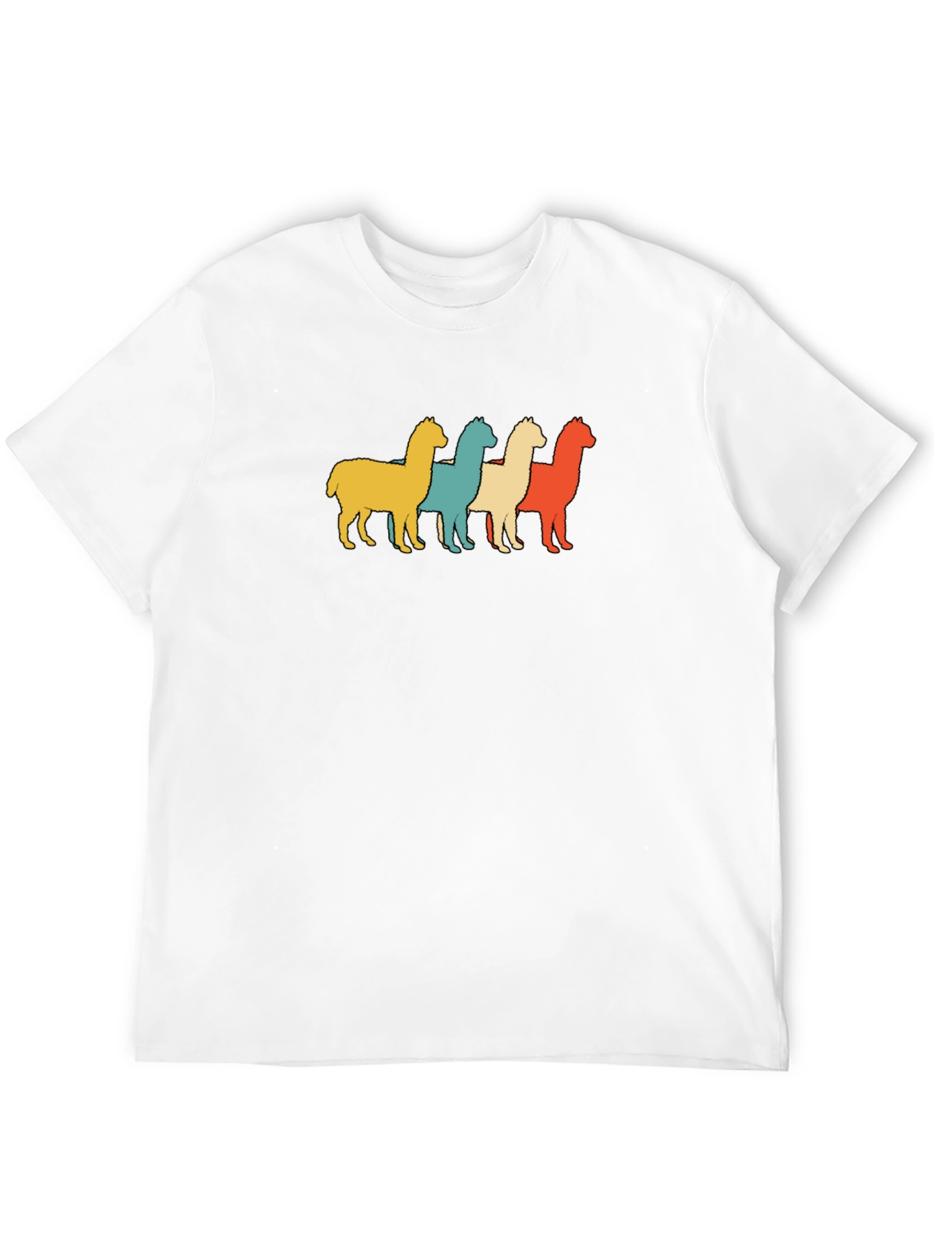 Retro Alpaca T-Shirt - Graphic Tee for Men