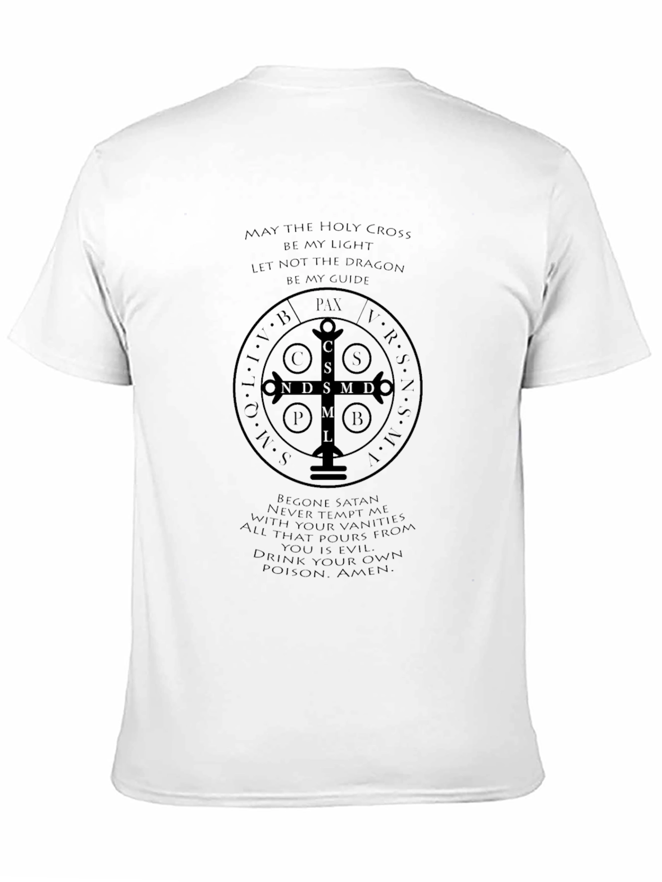St. Benedict Medal Graphic Tee - Religious Protection T-Shirt