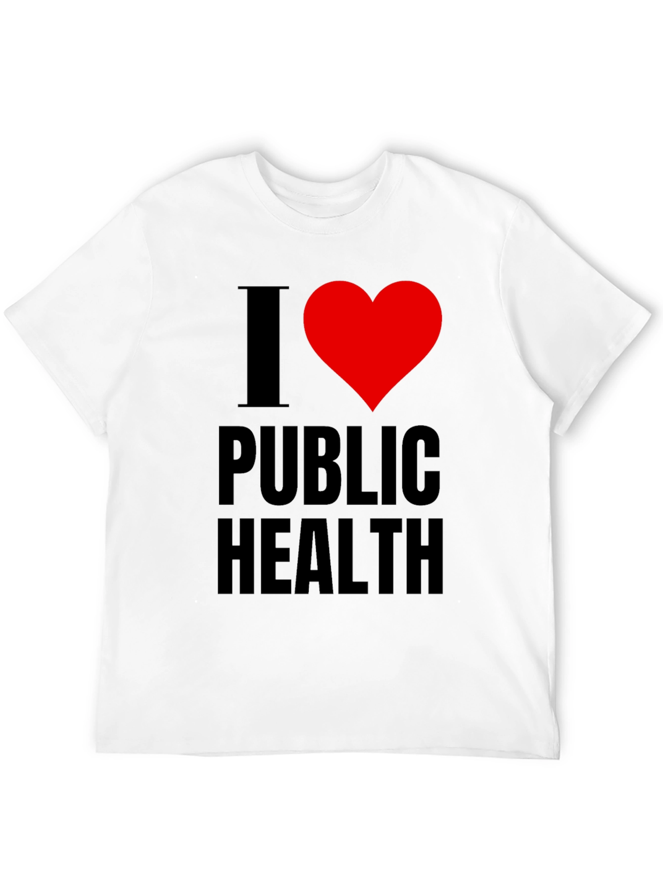I Heart Public Health T-Shirt - Black Cotton Tee
