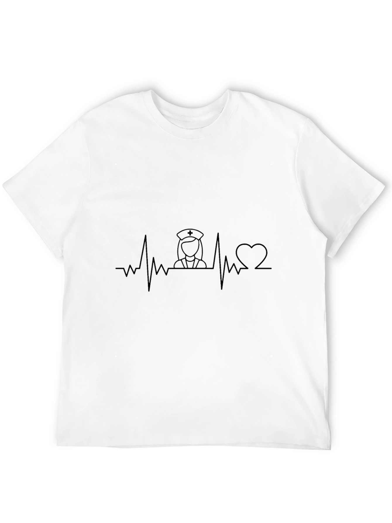 Nurse Heartbeat T-Shirt - Black