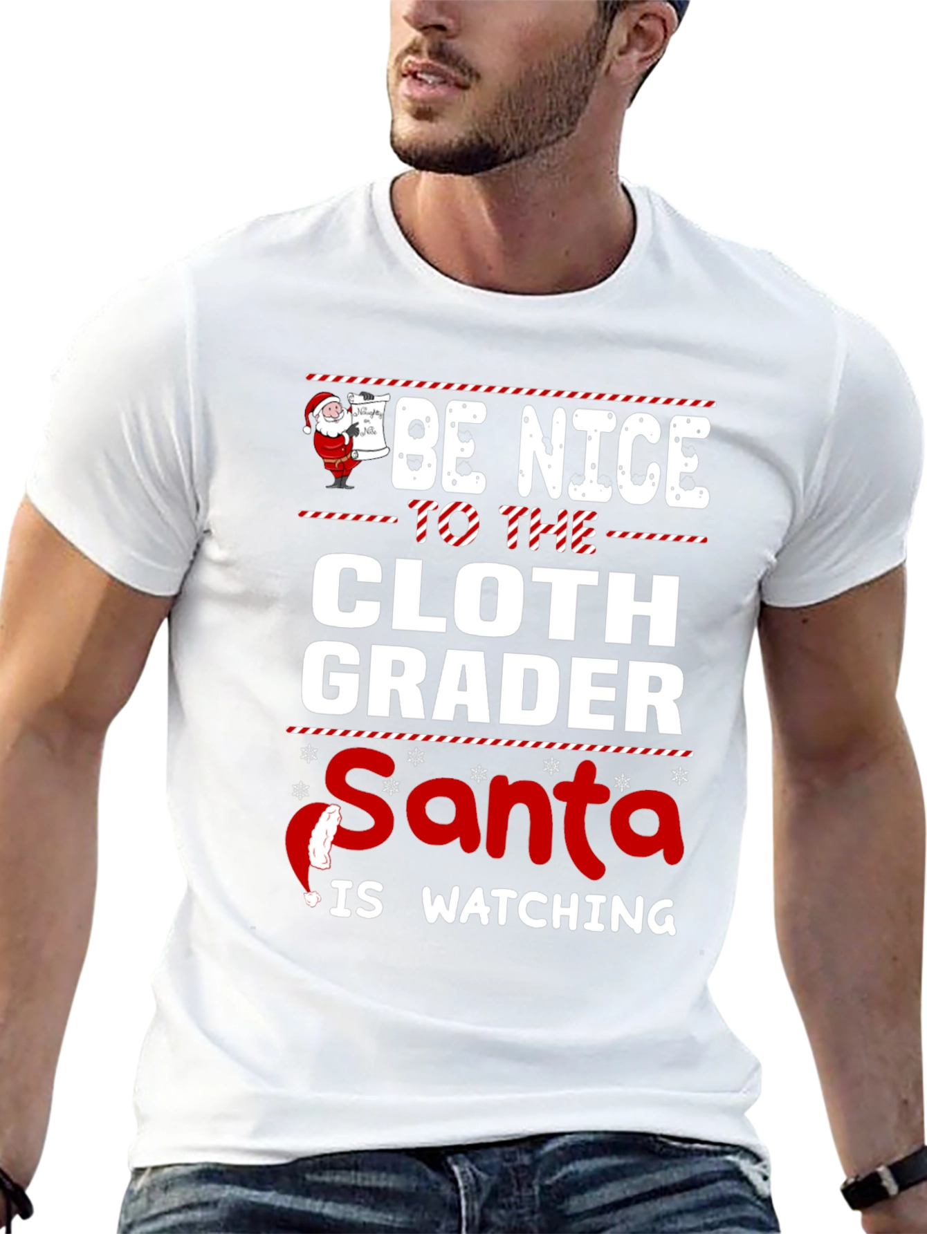 Funny Santa Cloth Grader Christmas T-Shirt