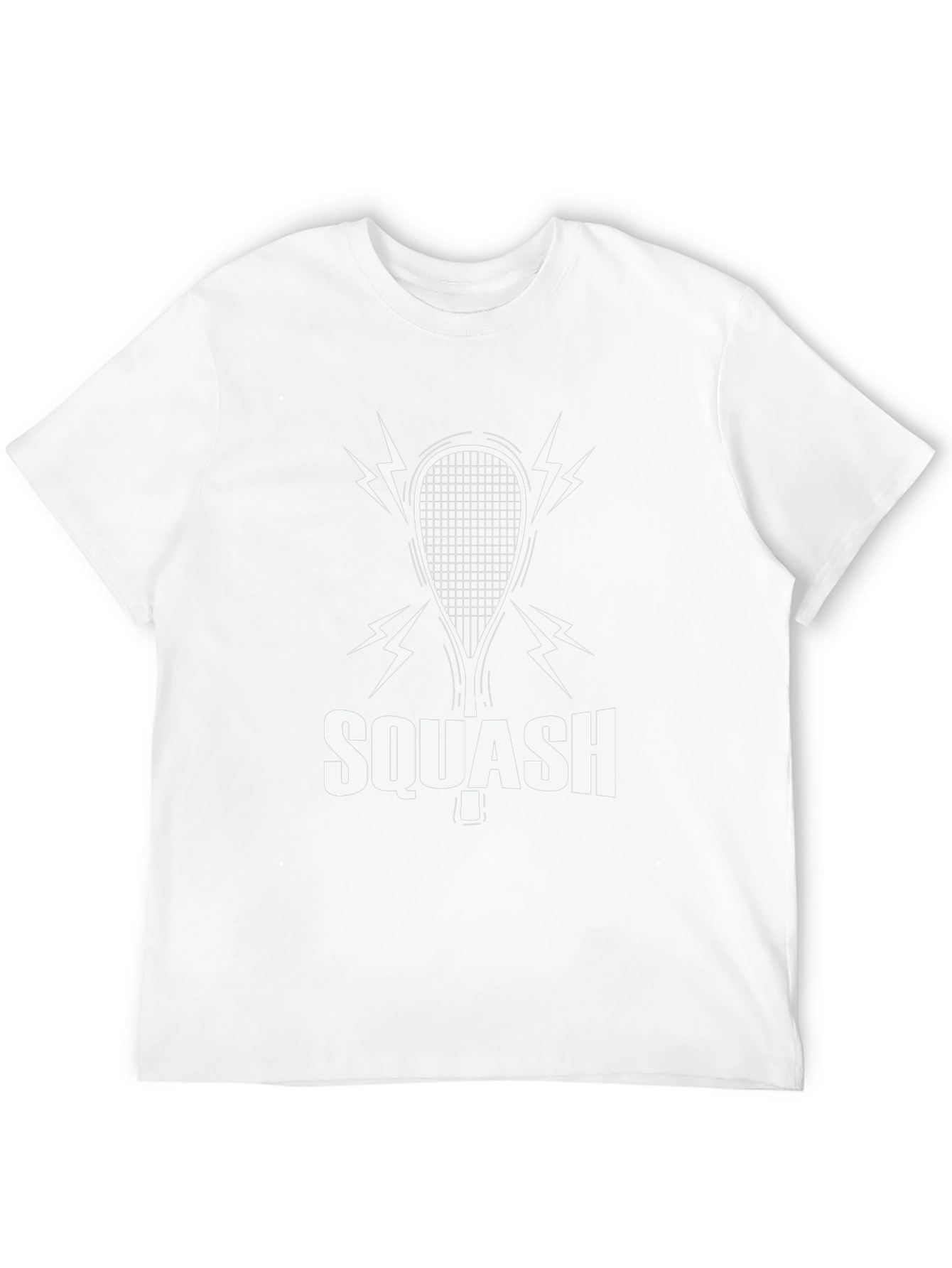 Squash Racket Graphic T-Shirt - Black Cotton Tee