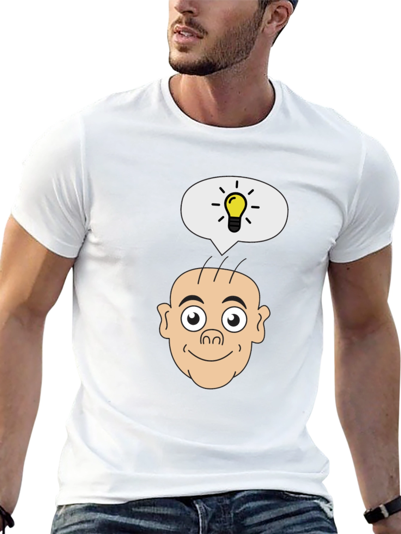 Funny Idea Cartoon Graphic T-Shirt