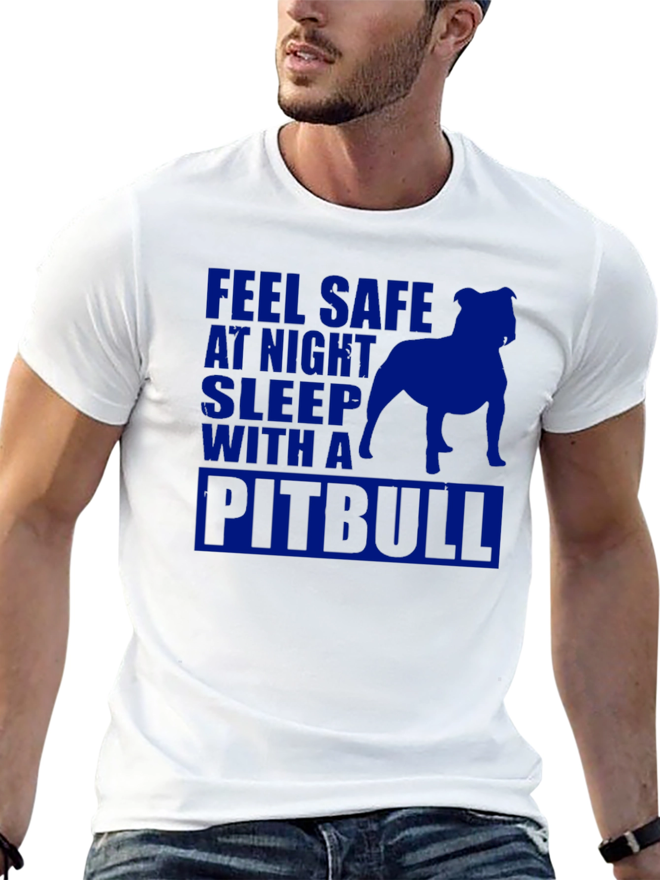 Feel Safe Sleep With Pitbull Graphic Tee