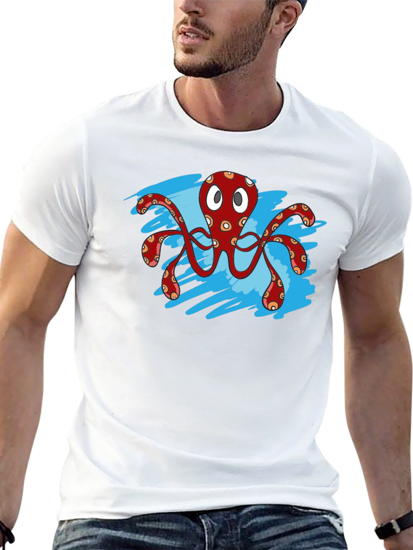 Octopus Graphic T-Shirt - Black