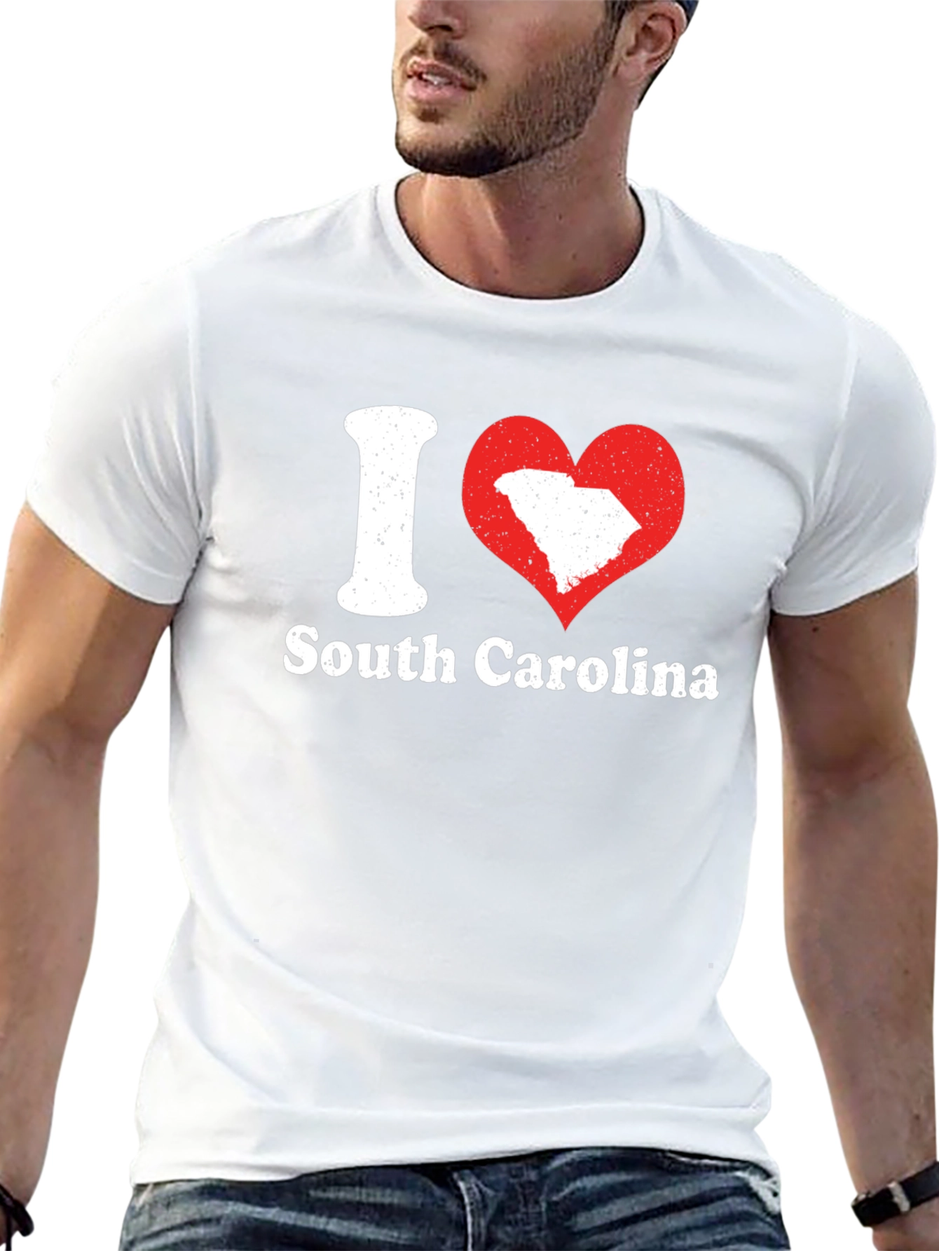 I Love South Carolina T-Shirt - Black