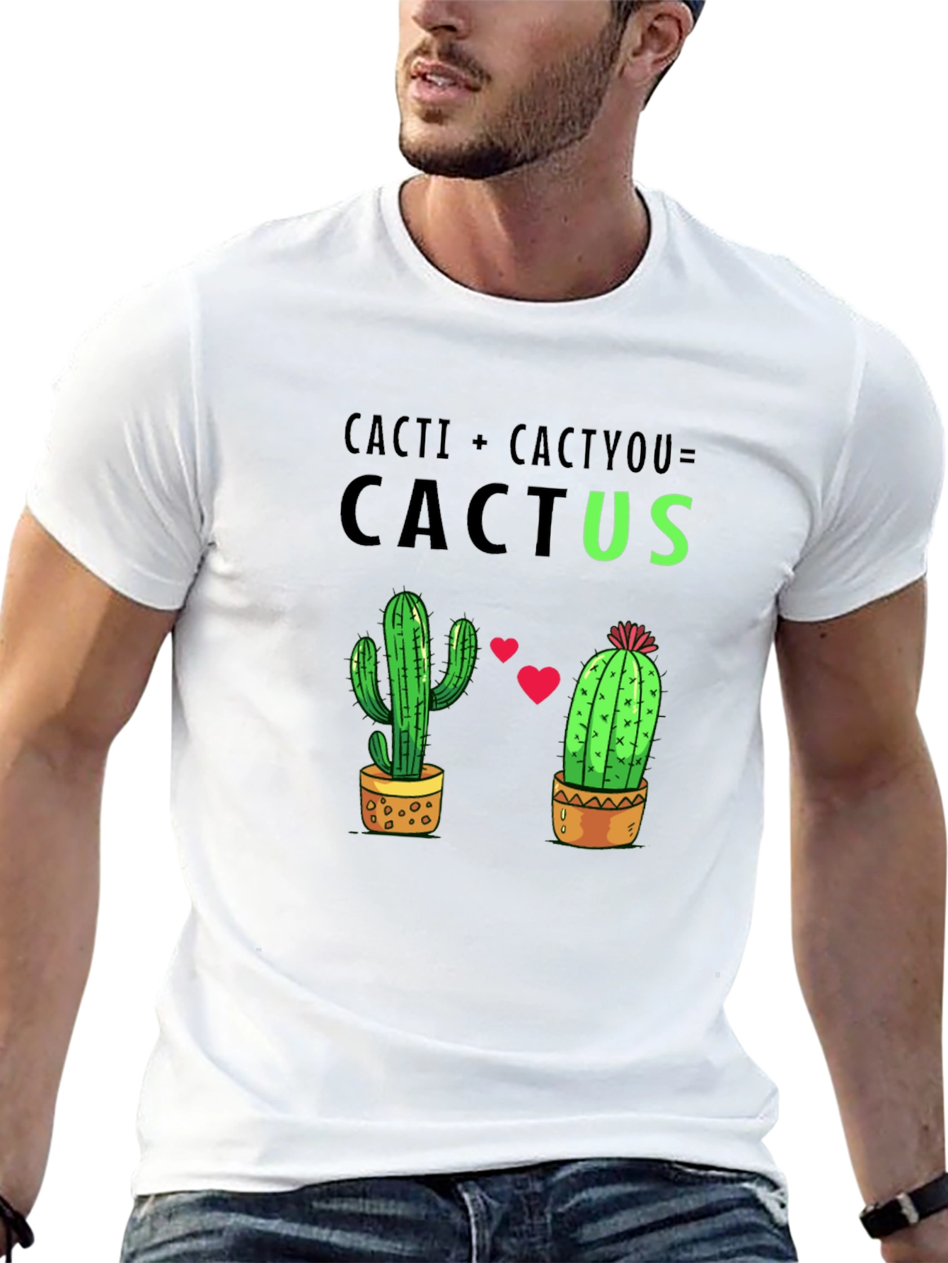 Cacti + CactYou = Cactus Graphic T-Shirt