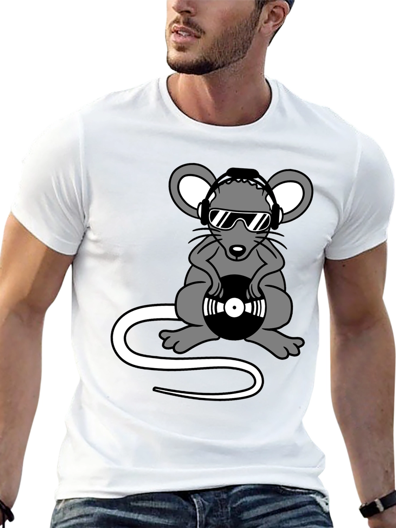 DJ Mouse Graphic T-Shirt - Cool Cartoon Tee