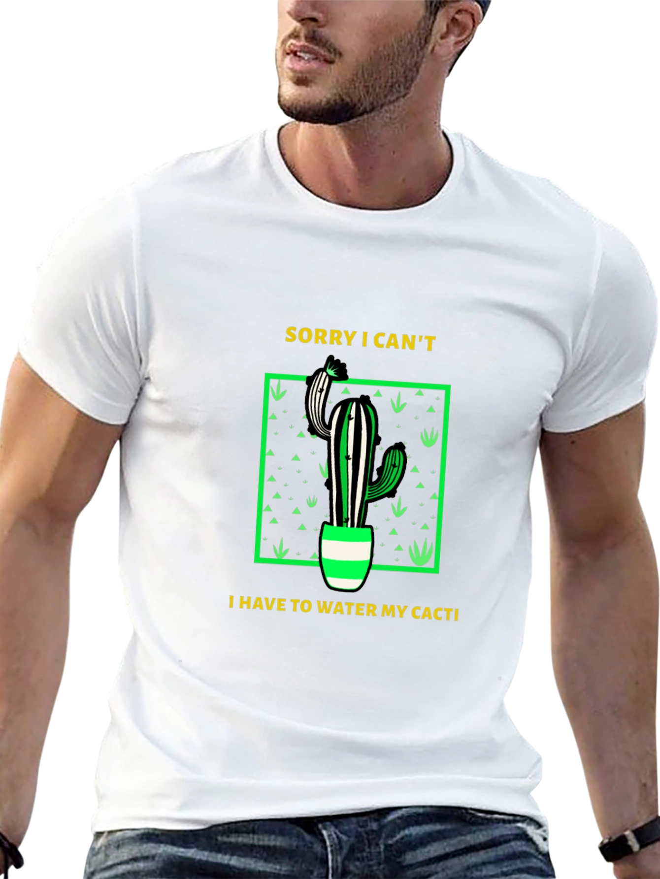 Cactus Lover T-Shirt: Sorry Watering My Cacti