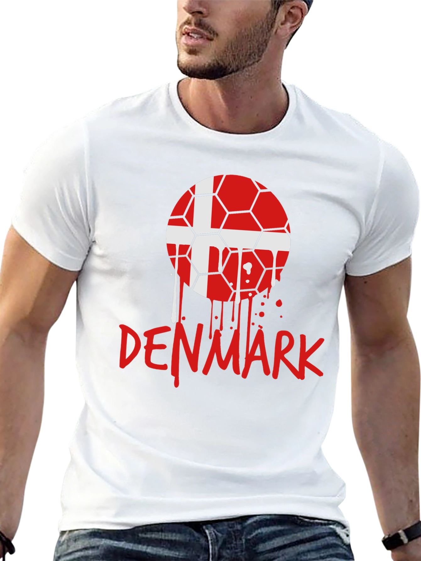 Denmark Soccer Ball T-Shirt