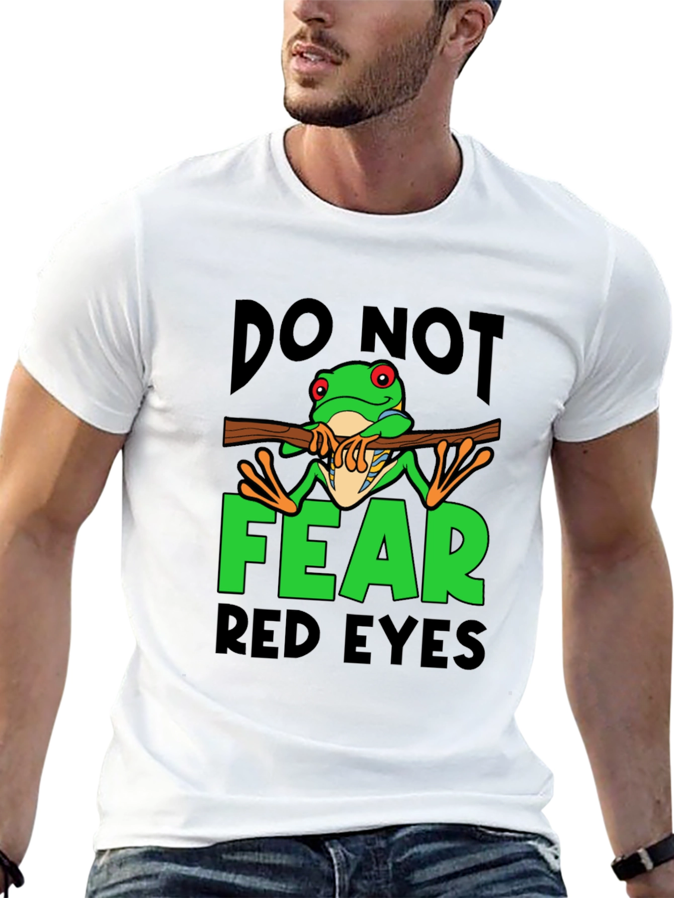 Do Not Fear Red Eyes Frog Graphic T-Shirt
