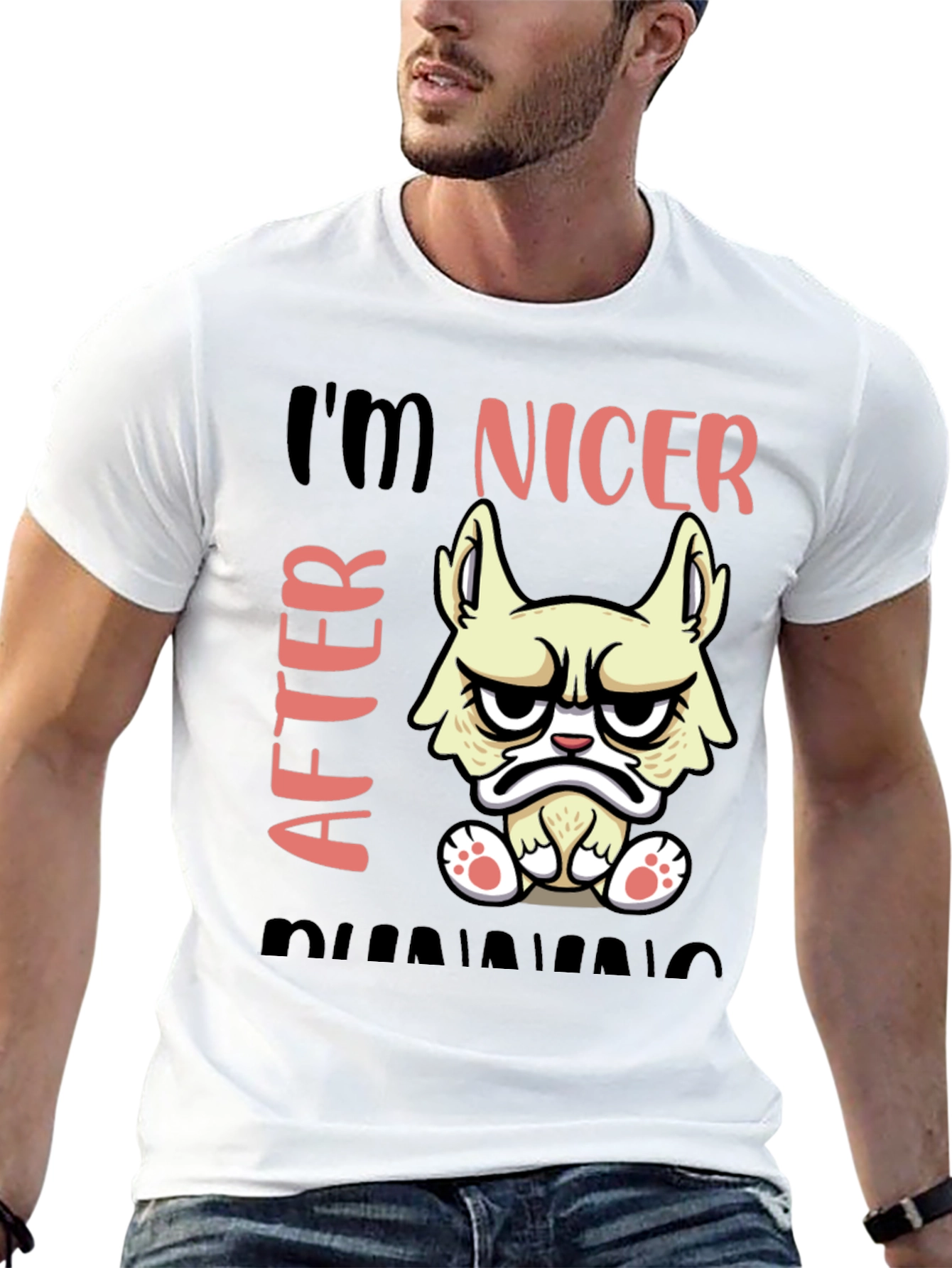 Funny Grumpy Cat T-Shirt - Im Nicer After Running