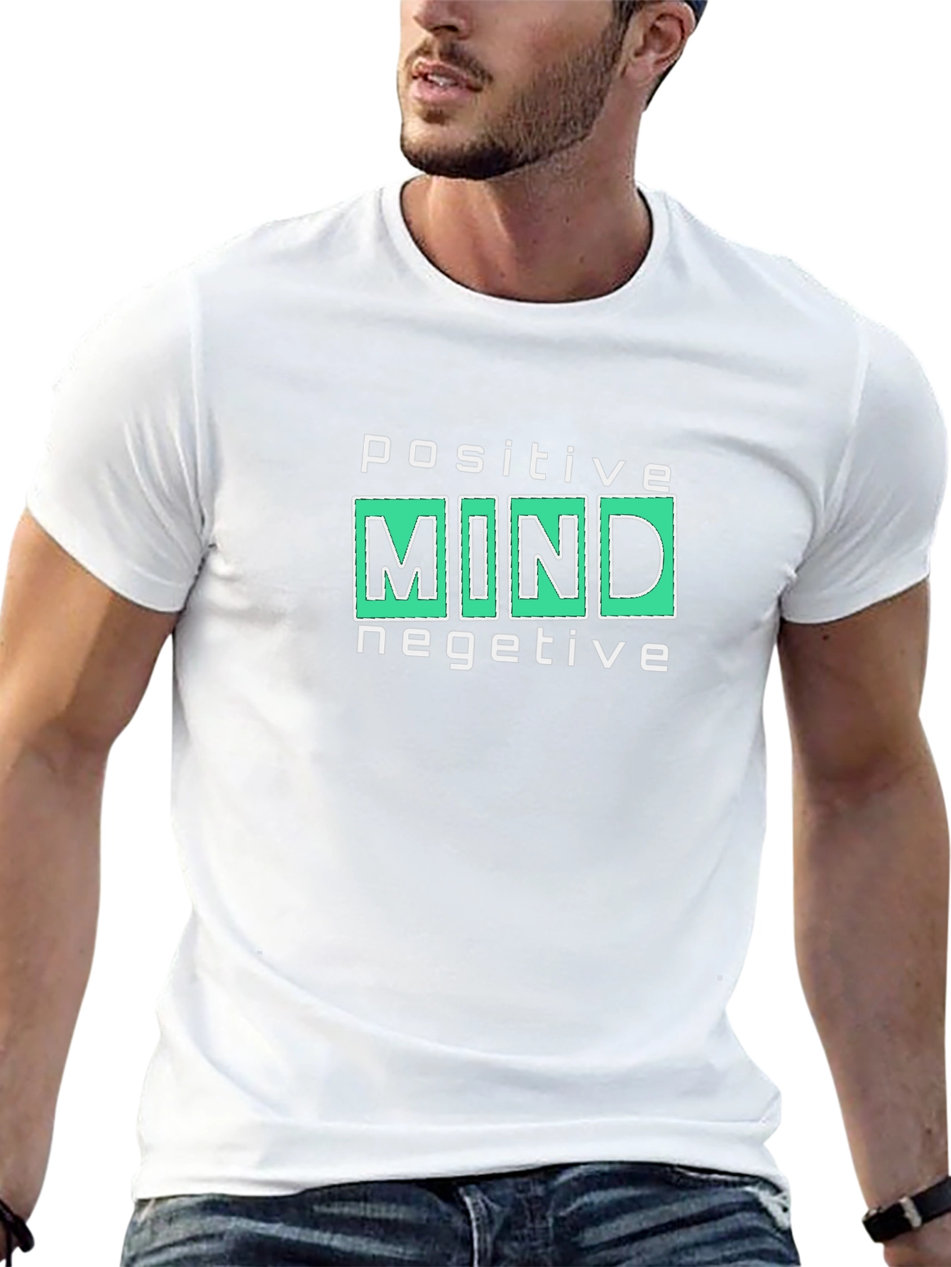 Positive Mind Negative Tee - Cool Graphic Print
