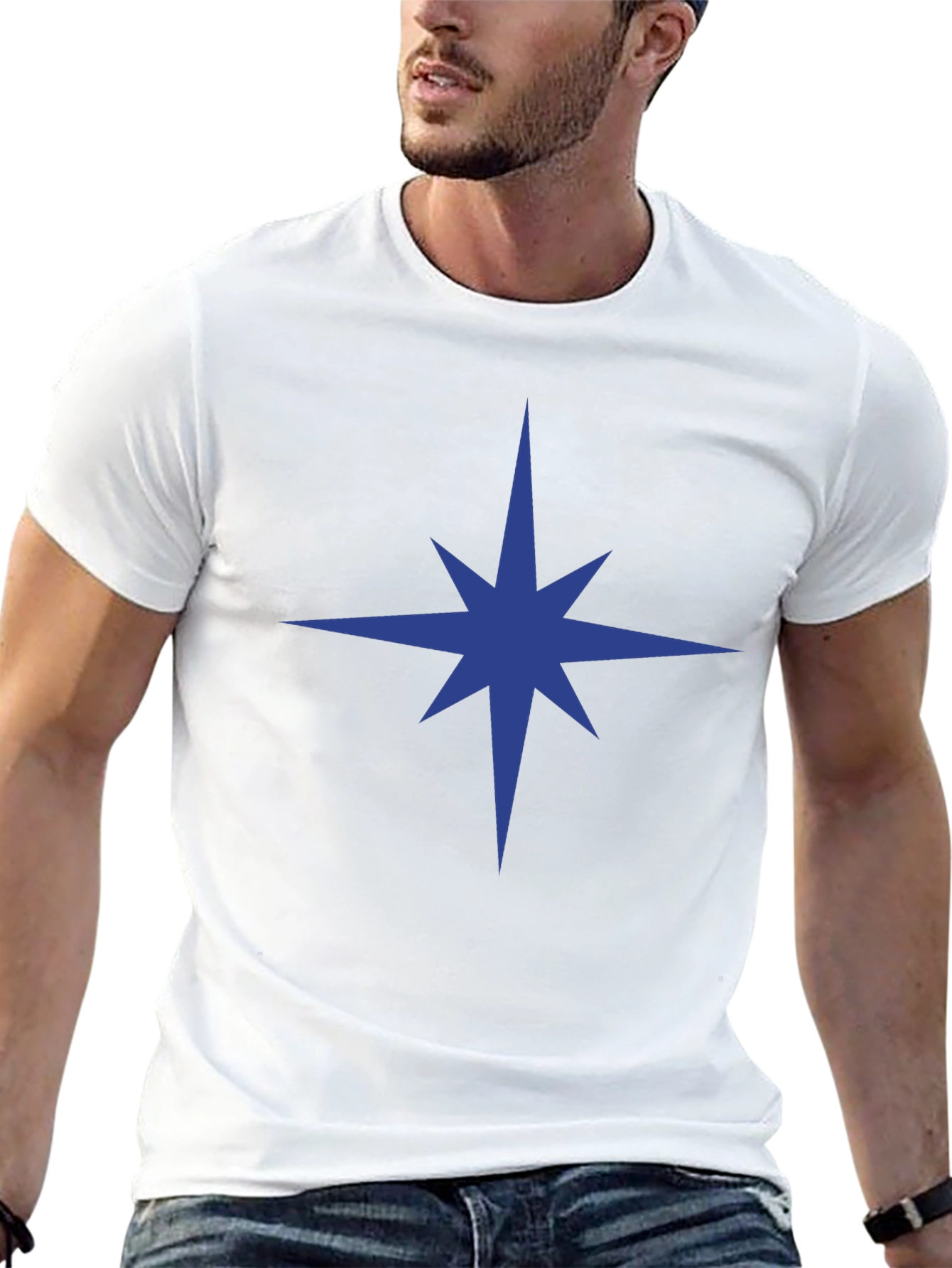 Star Graphic Black T-Shirt - Mens Casual Tee