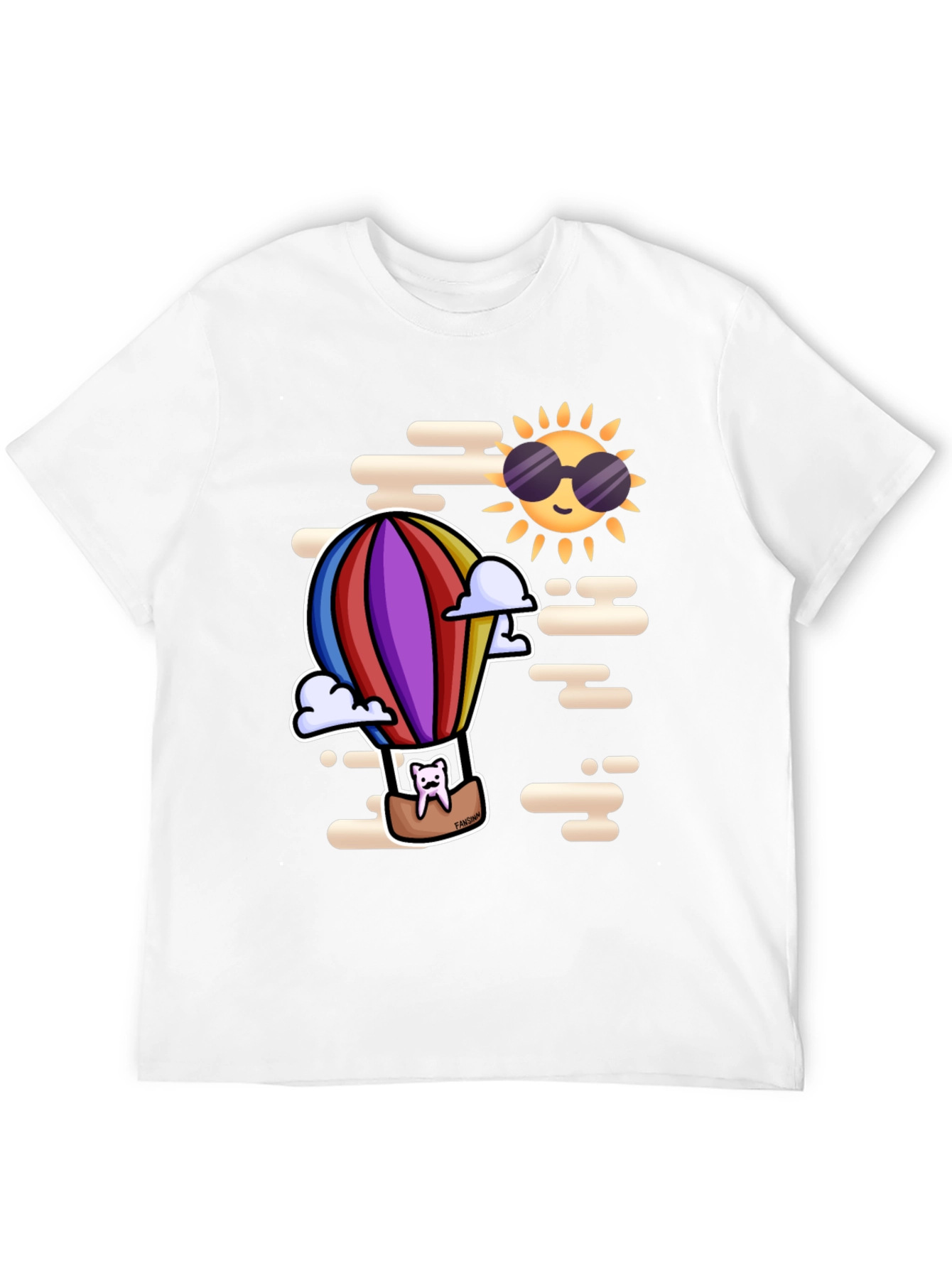 Tooth Hot Air Balloon Black T-Shirt