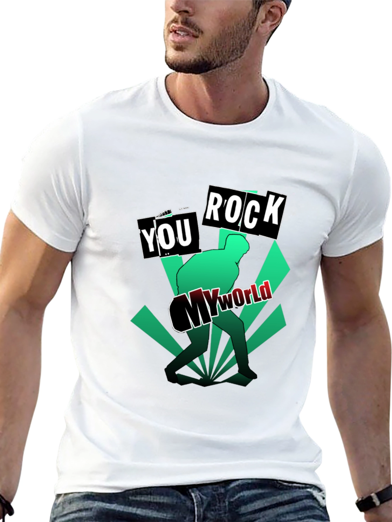 You Rock My World Black Graphic Tee