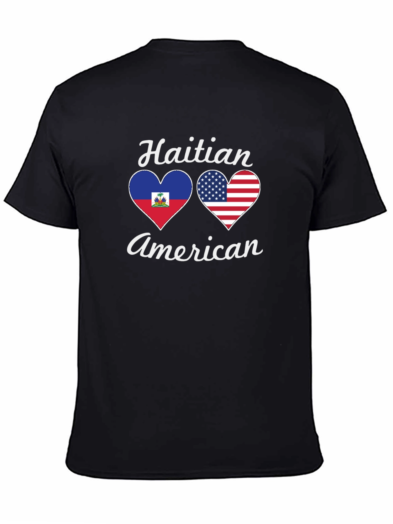 Haitian American Flag Heart T-Shirt