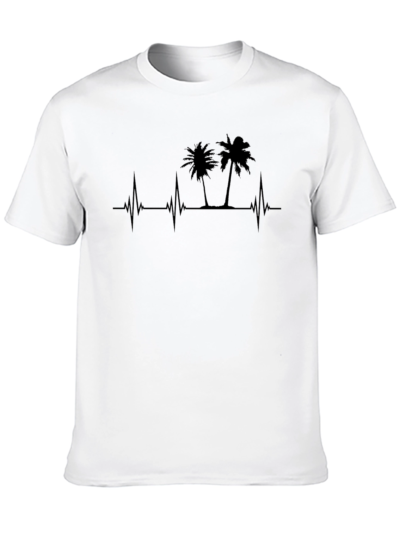 Palm Tree Heartbeat T-Shirt - Island Life Tee