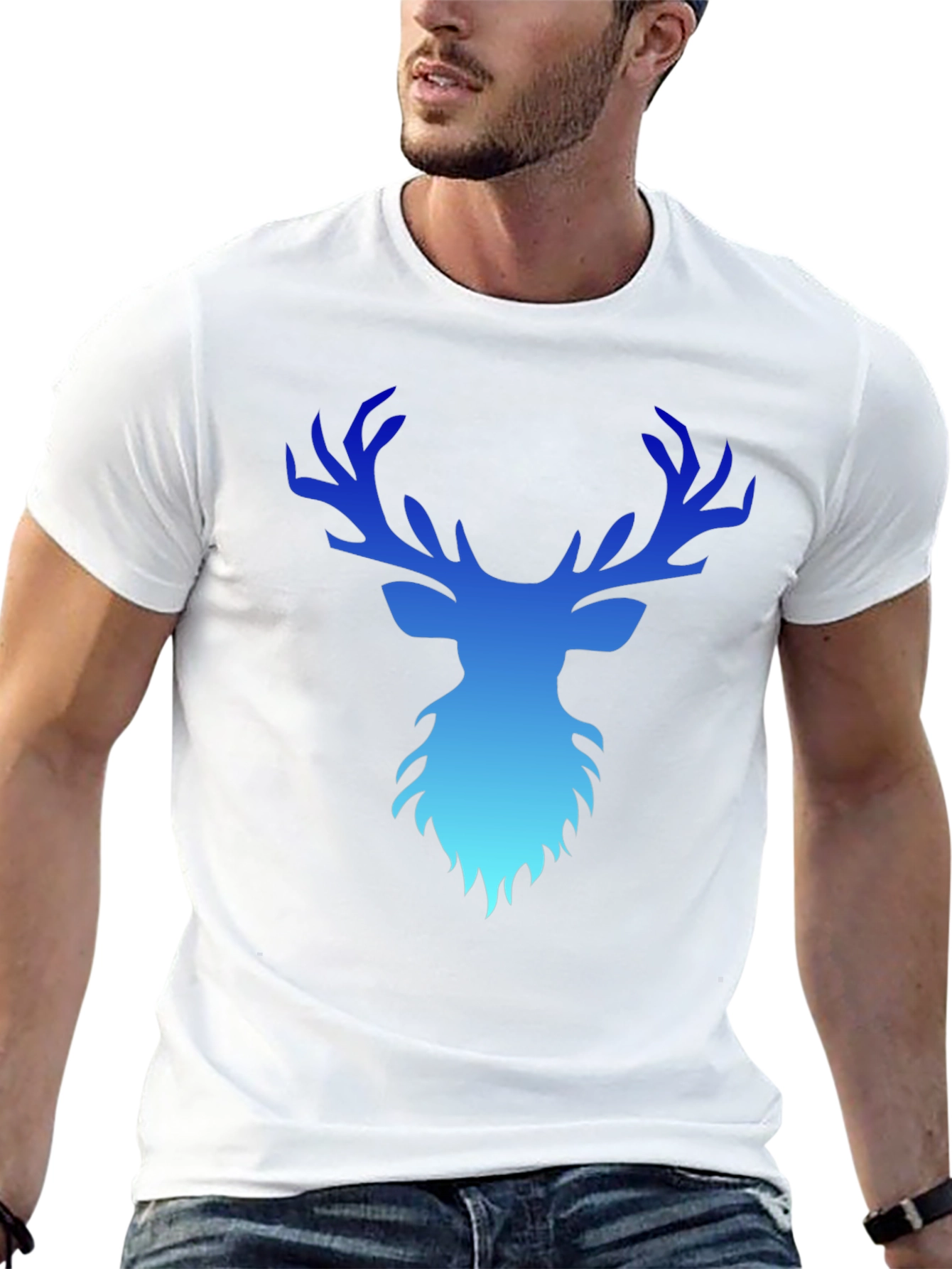 Deer Gradient Graphic T-Shirt