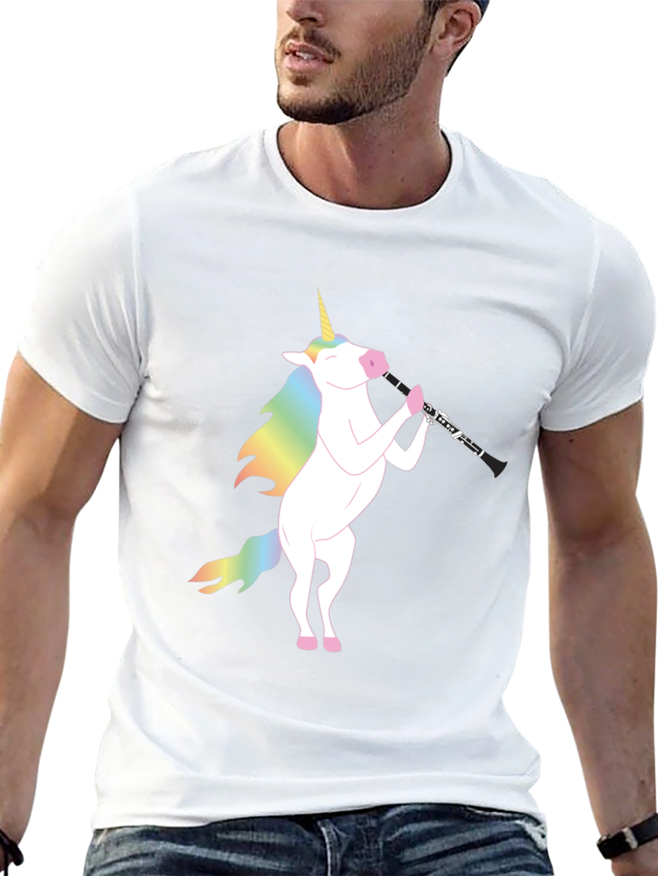 Unicorn Clarinet Black T-Shirt