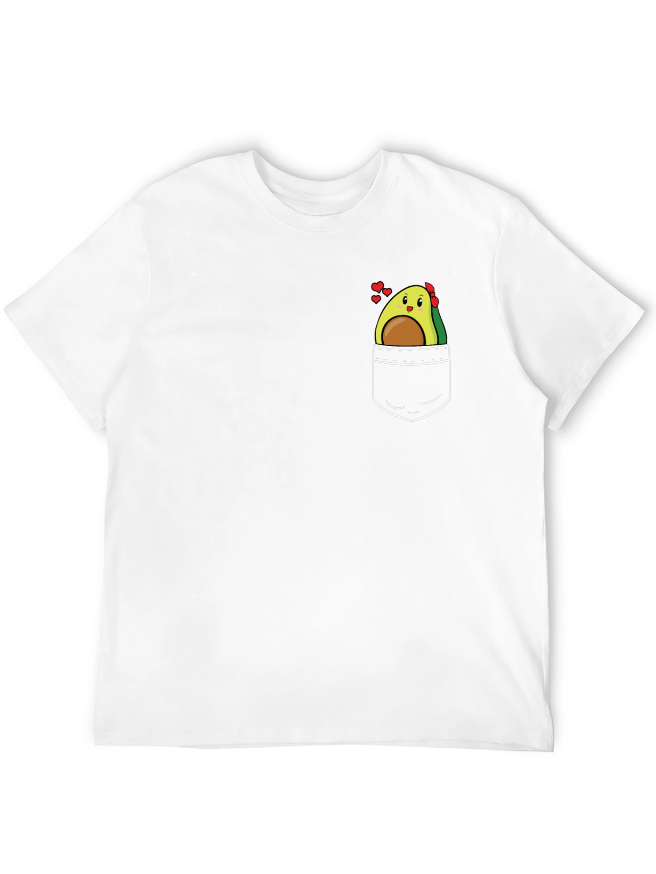 Avocado Pocket Graphic Tee - Cute Unisex T-Shirt