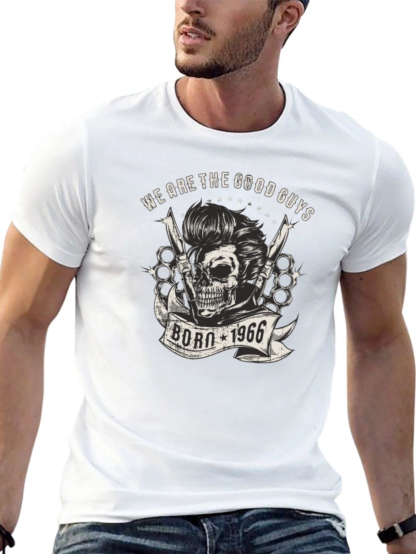 Born 1966 Skull Graphic T-Shirt