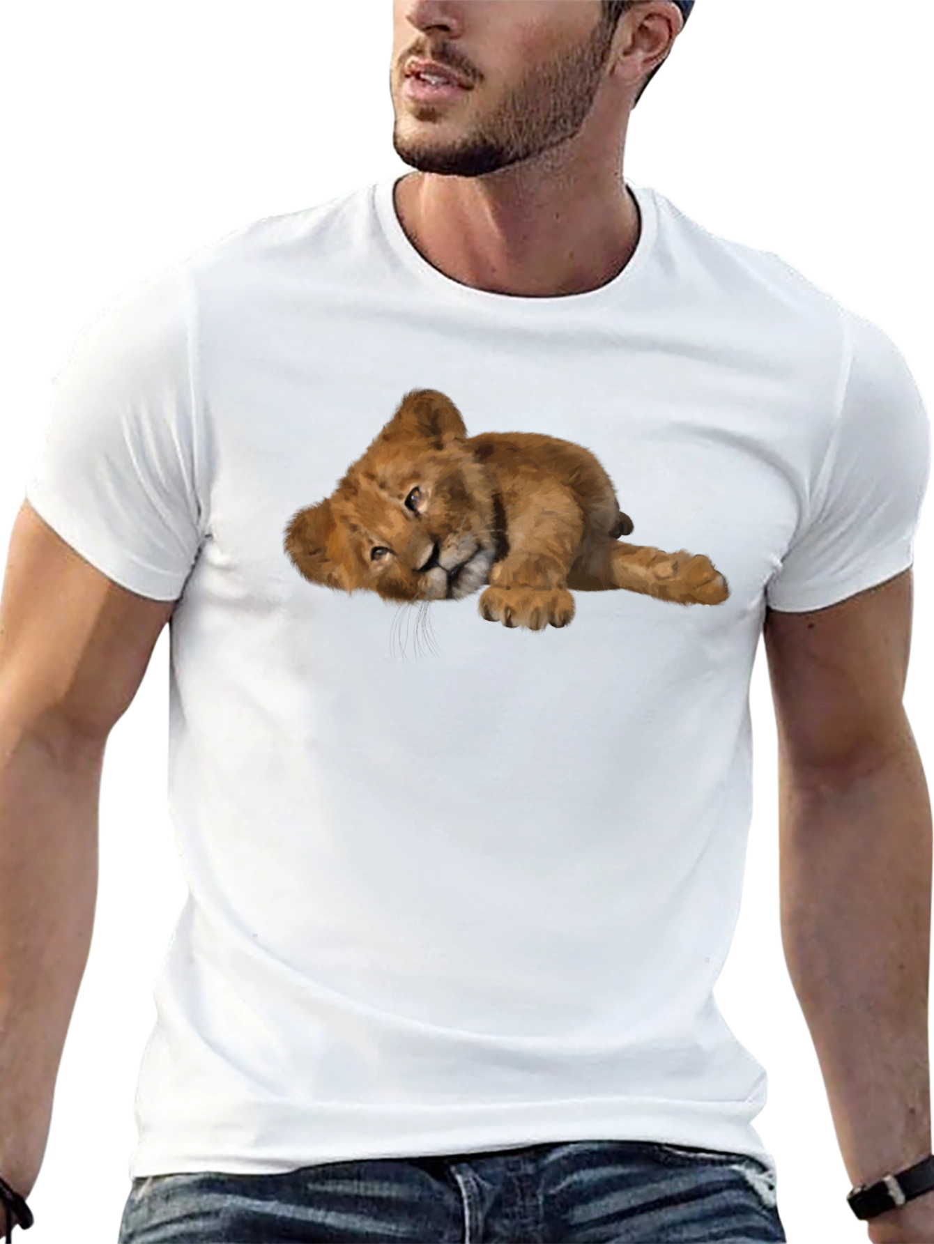 Lion Cub Graphic Tee - Black