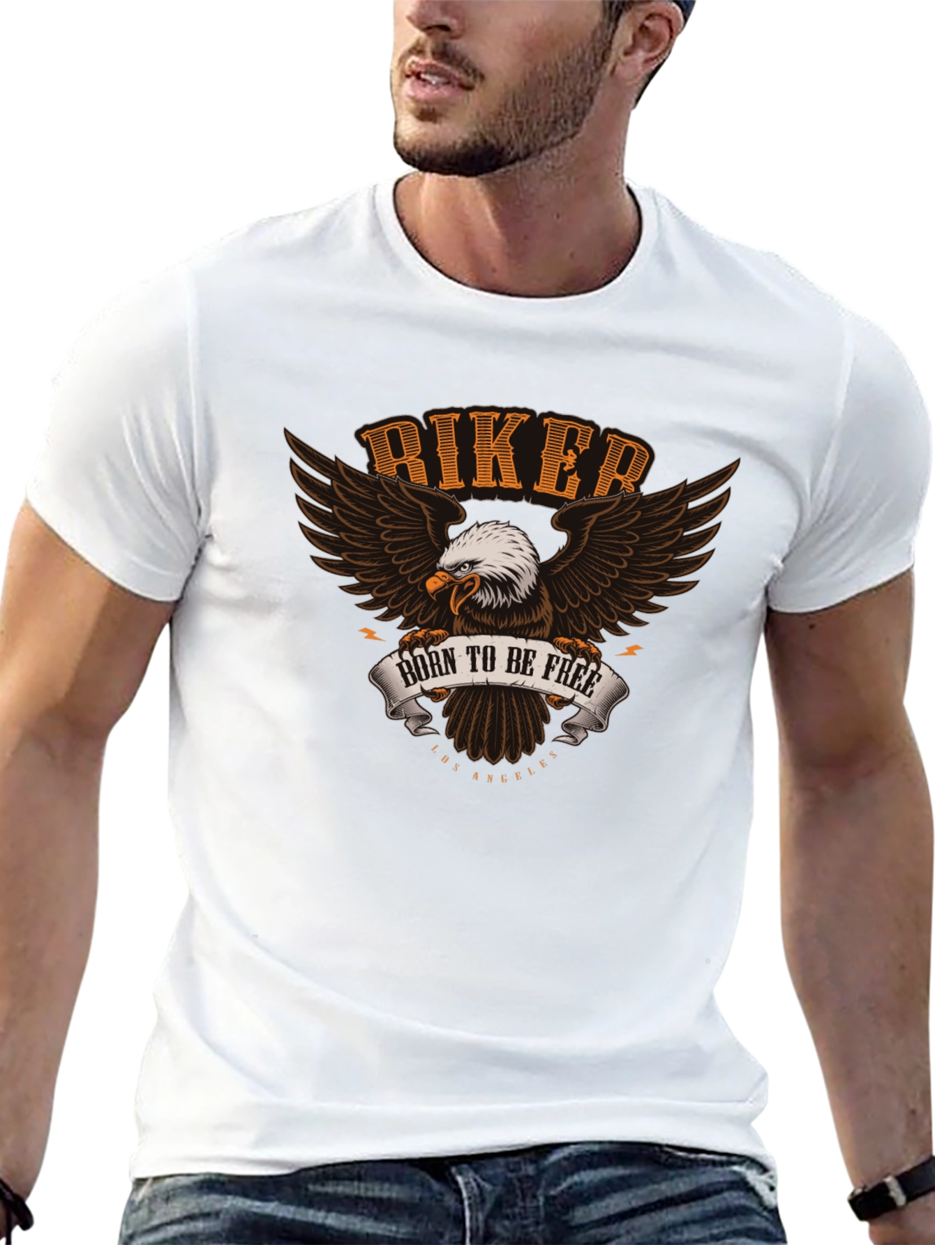 Biker Eagle T-Shirt - Born to be Free
