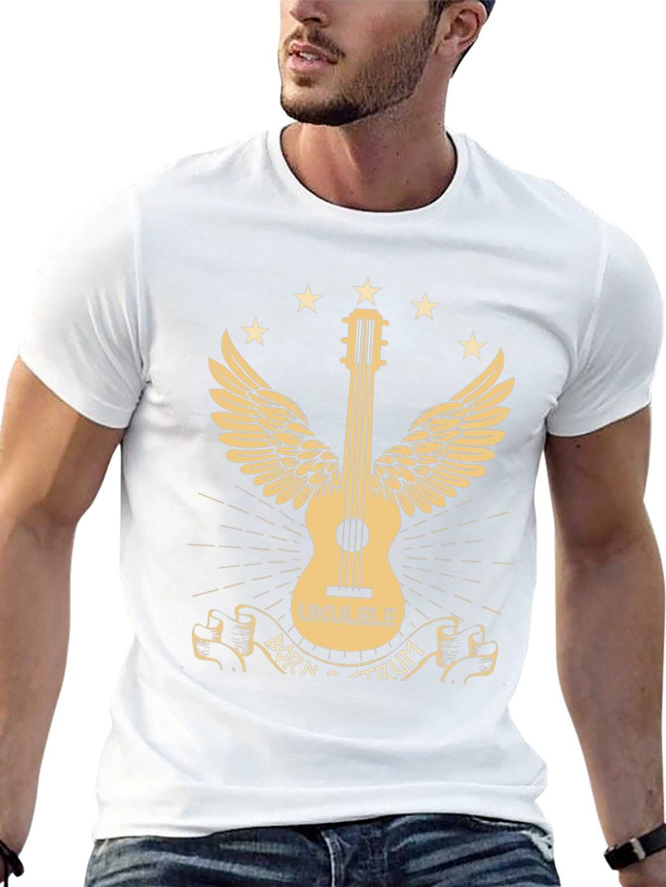 Born To Strum Ukulele Graphic T-Shirt