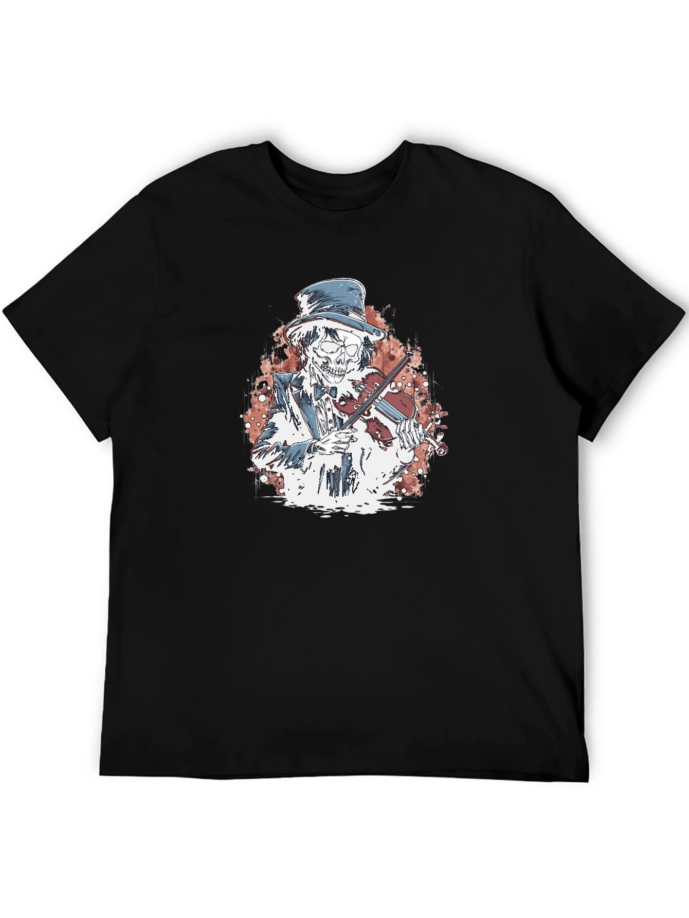 Skeleton Fiddler Graphic T-Shirt