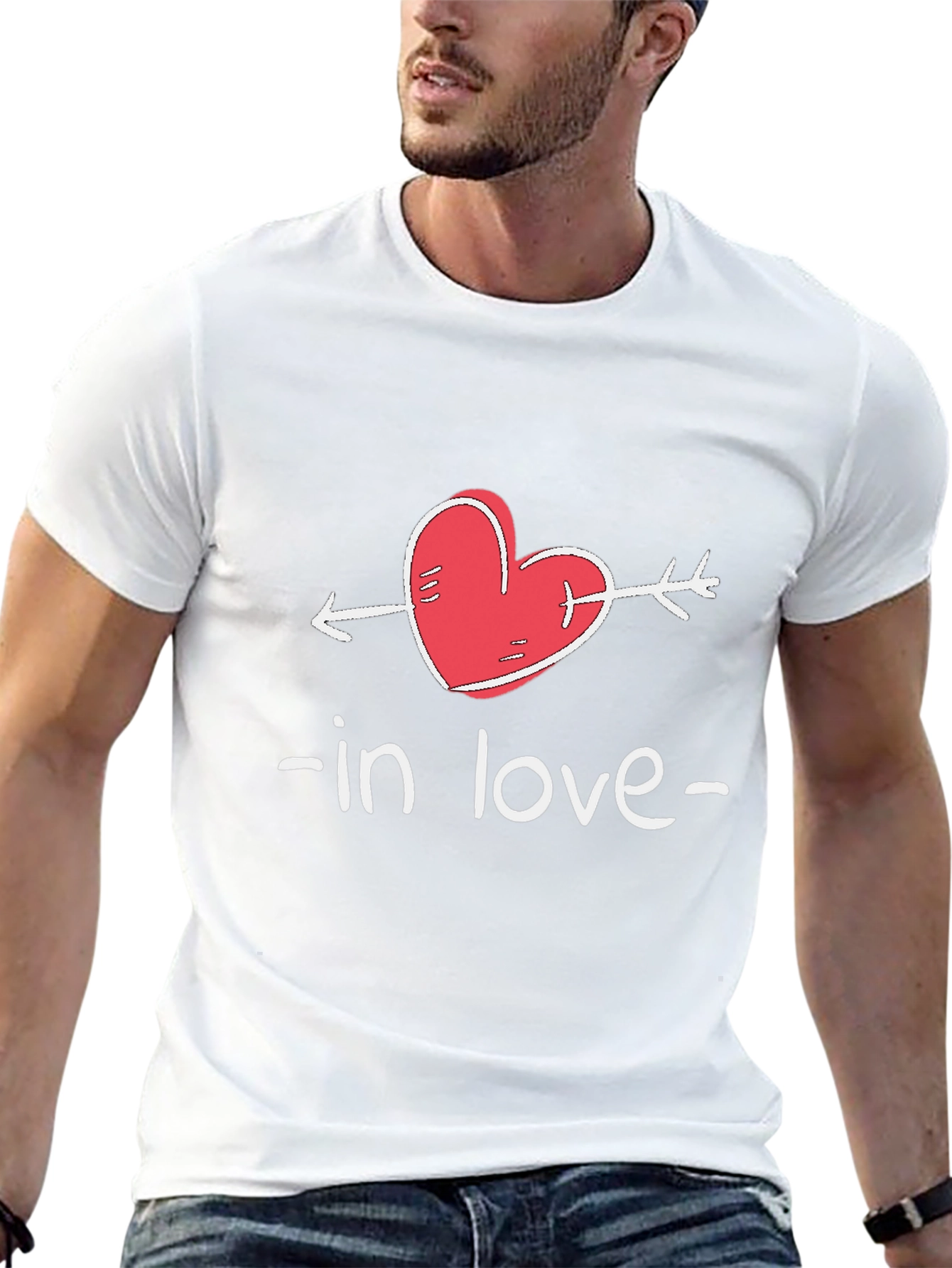 In Love Arrow Heart Valentines Day T-Shirt