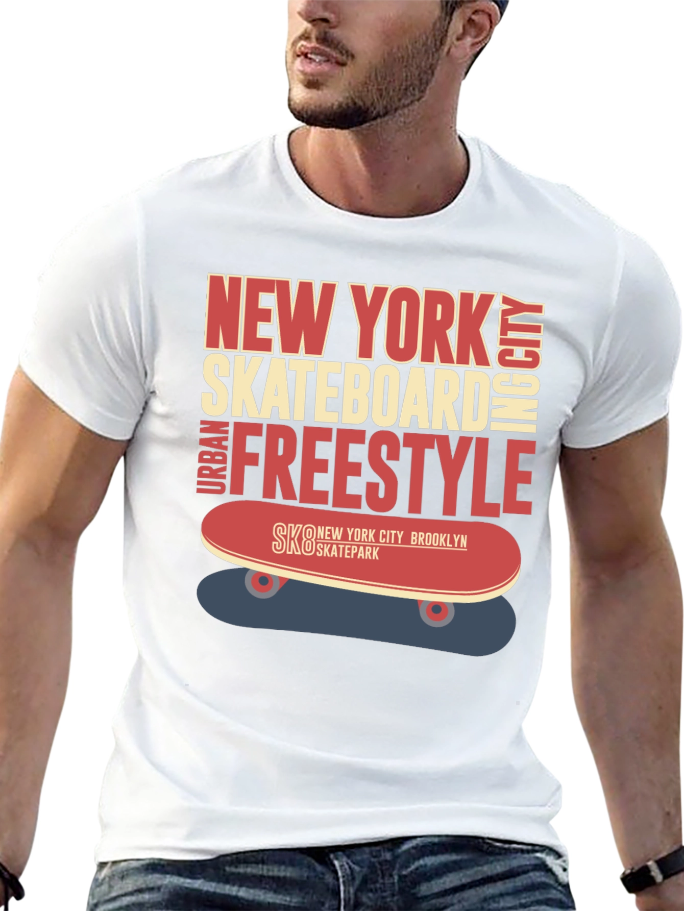New York Skateboard Freestyle Graphic T-Shirt