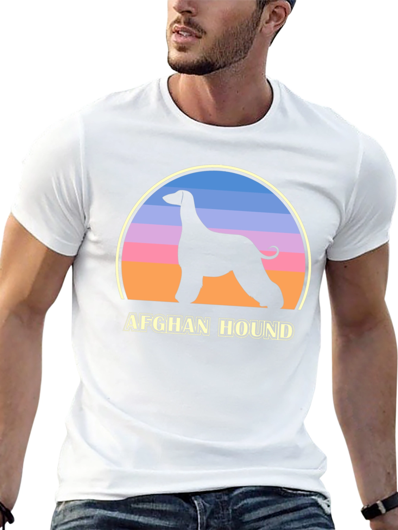 Afghan Hound Silhouette Graphic Tee