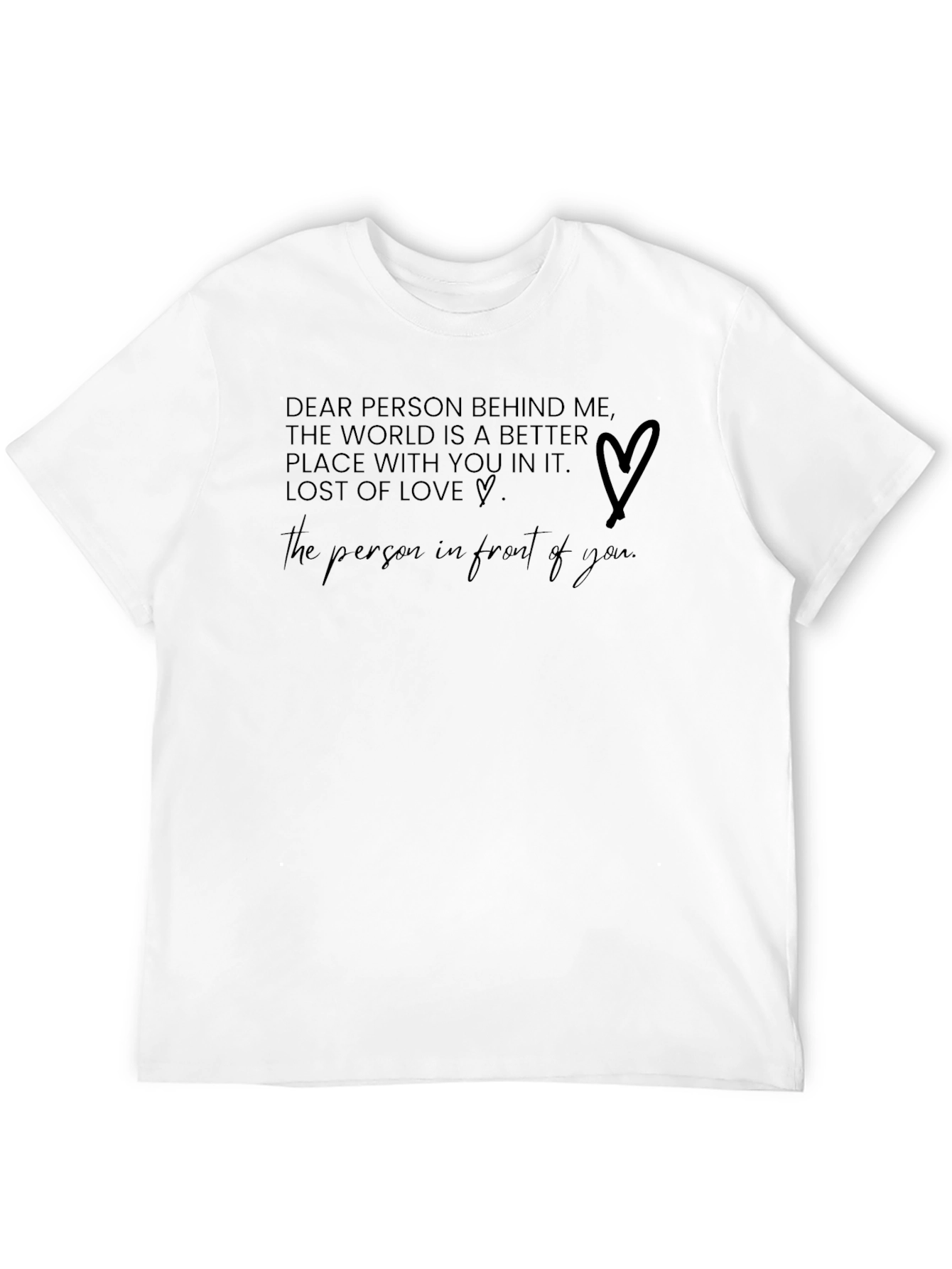 Inspirational Dear Person Black Graphic Tee