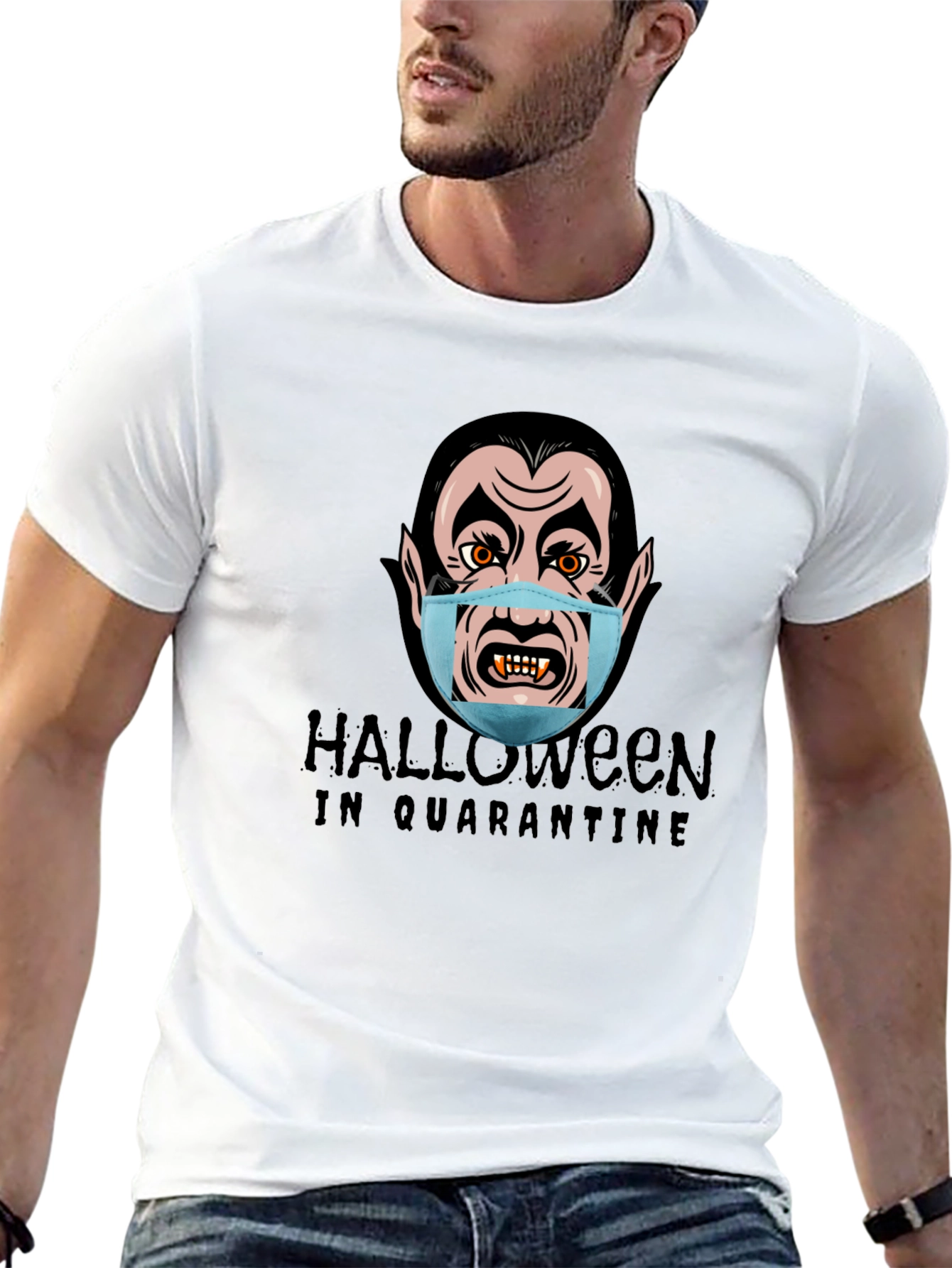 Halloween Quarantine Vampire Graphic T-Shirt