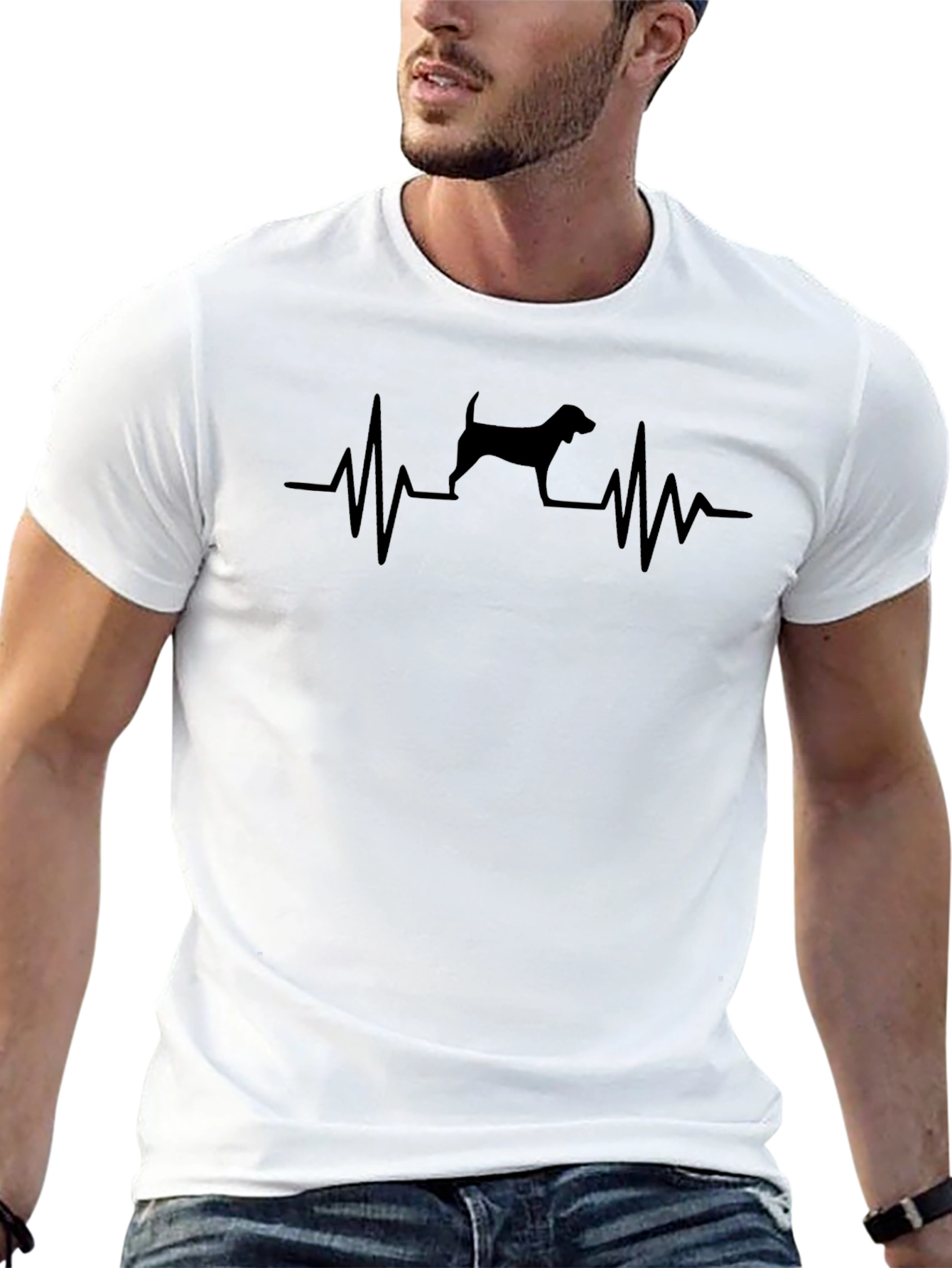 Dog Heartbeat T-Shirt - Cute Animal Lover Tee