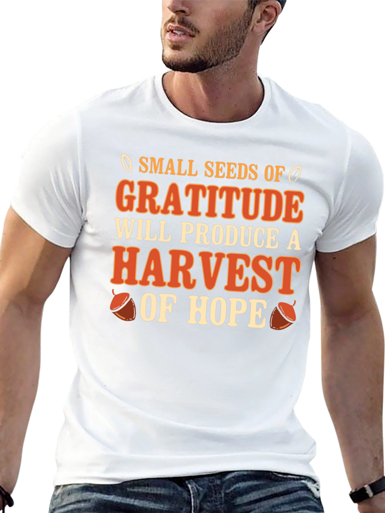 Gratitude Harvest T-Shirt - Inspirational Graphic Tee