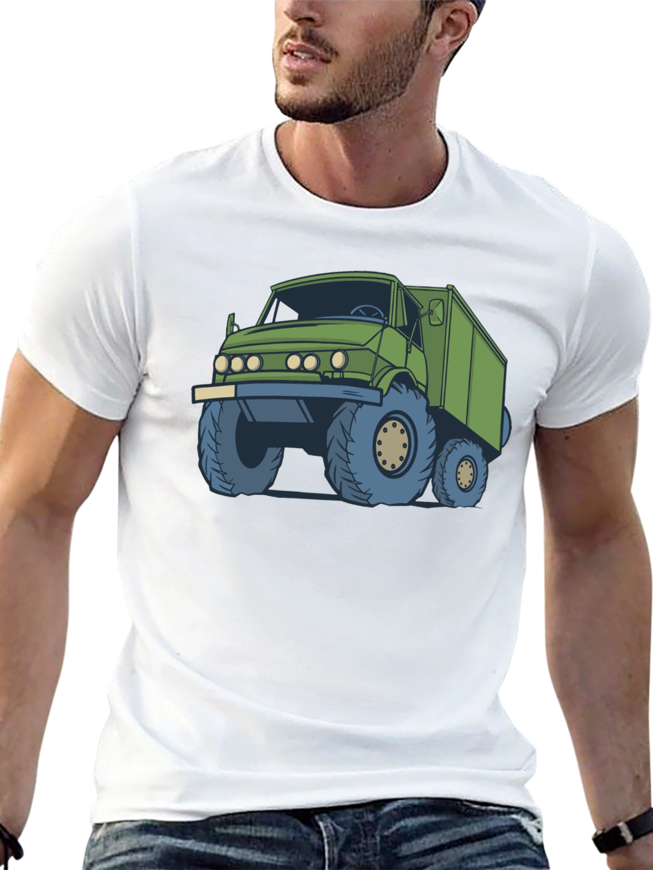 Green Truck Graphic T-Shirt