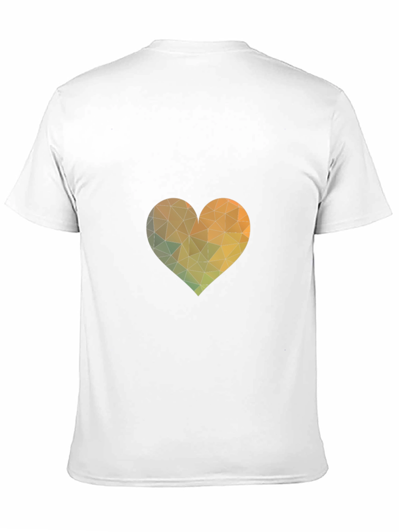 Geometric Heart Graphic Tee - Modern Casual Style